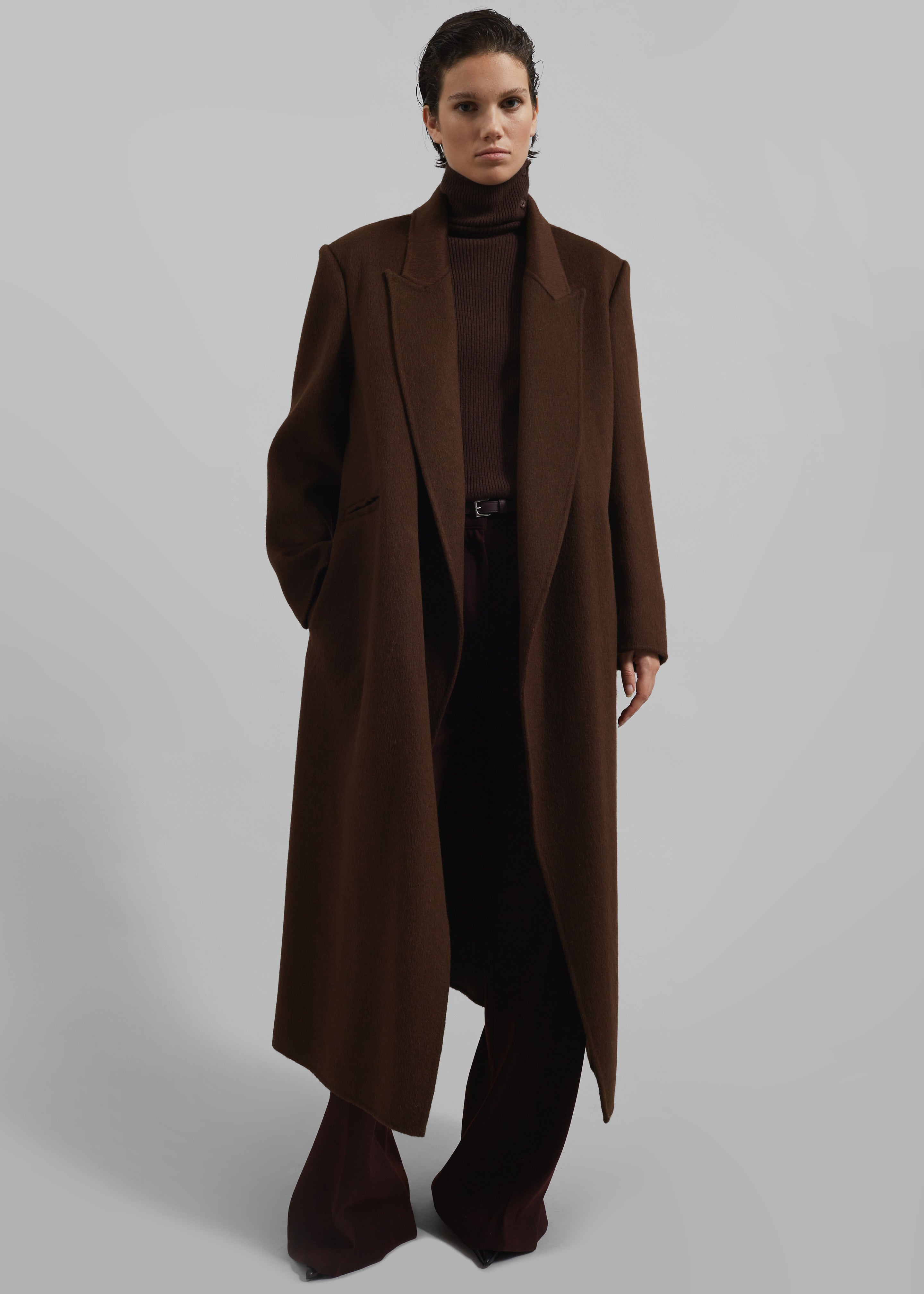 Penrose Wool Coat - Brown - 7