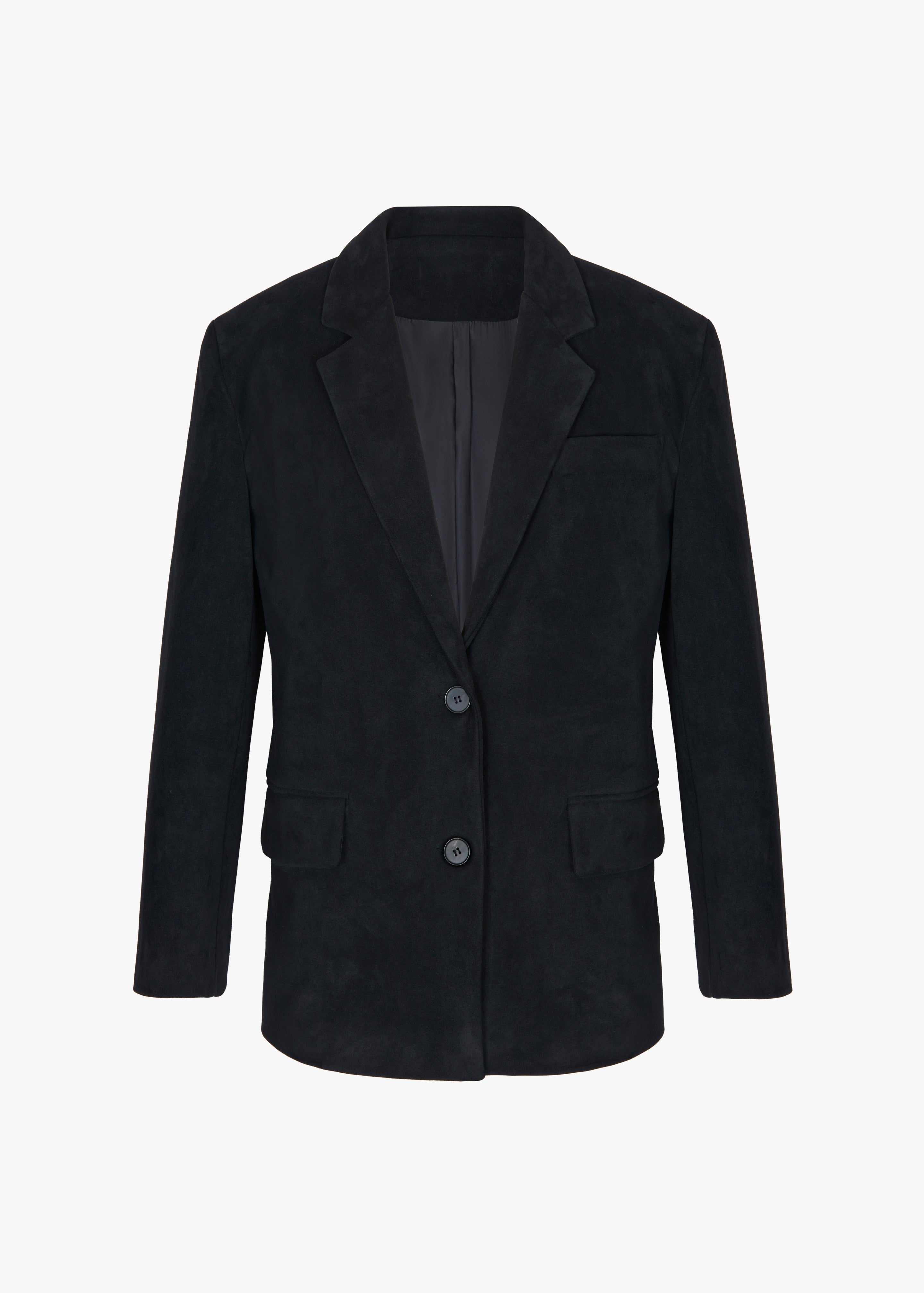 Peoria Faux Suede Blazer - Black - 9