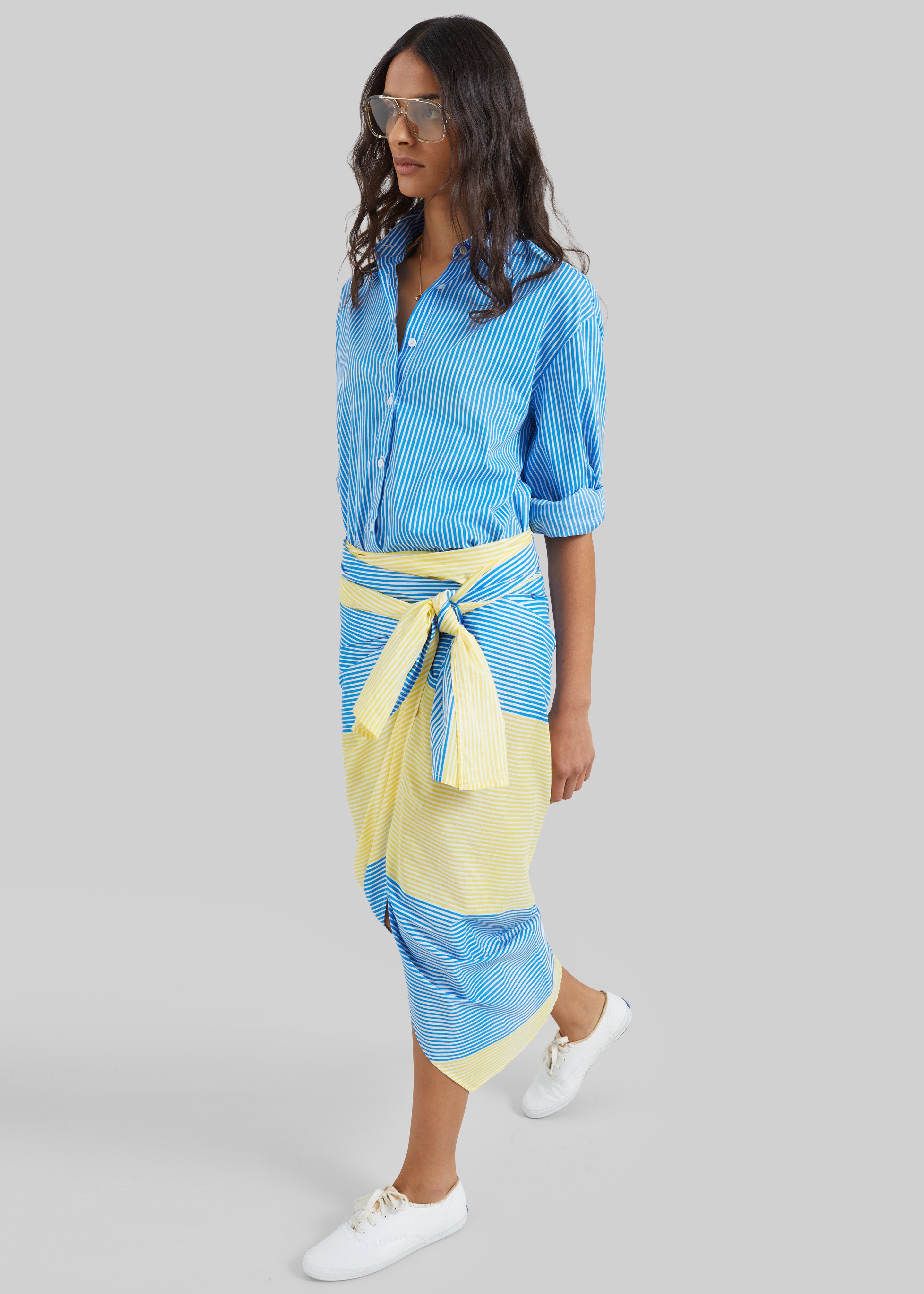 Peri Cotton Shirt - Blue/White Stripe - 4