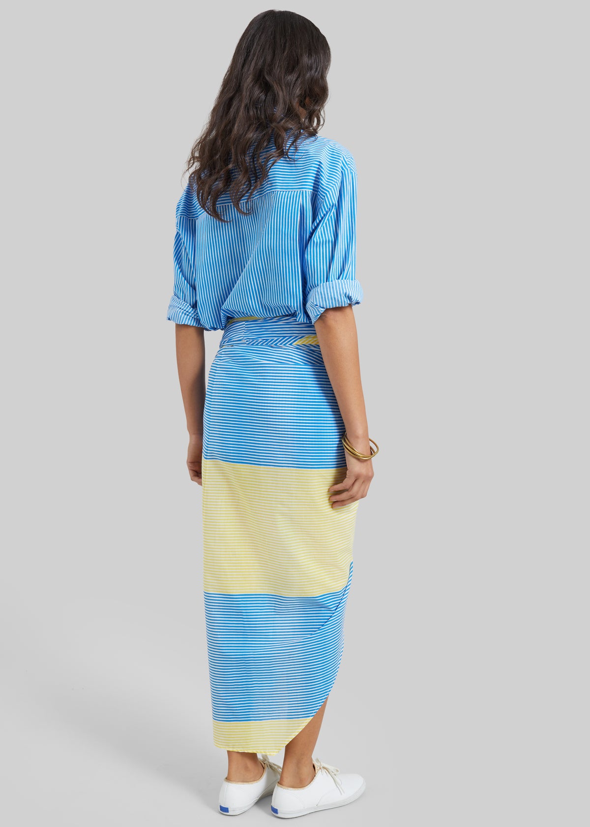 Peri Cotton Shirt - Blue/White Stripe - 6