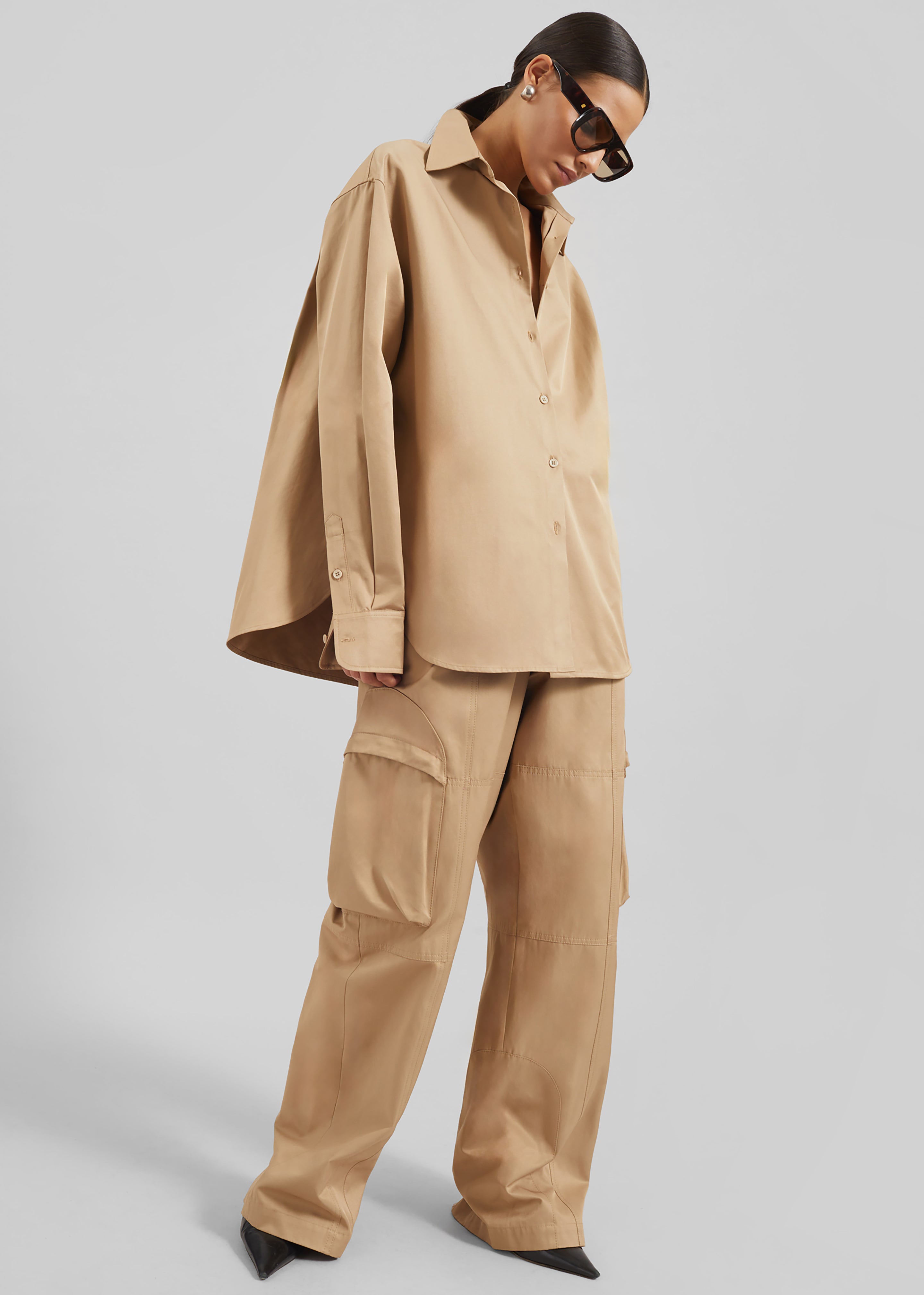 Peri Cotton Shirt - Camel - 2