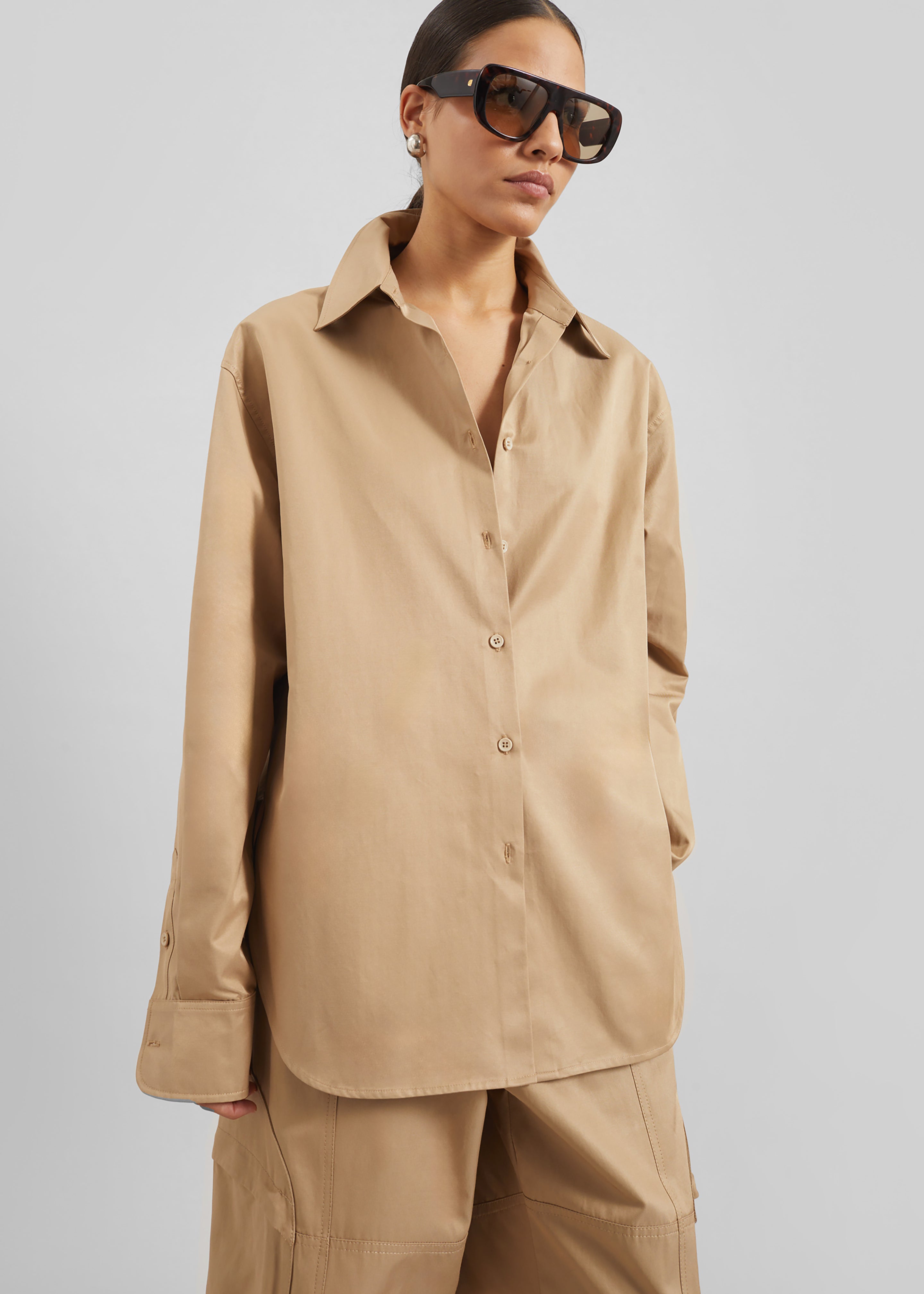 Peri Cotton Shirt - Camel - 3