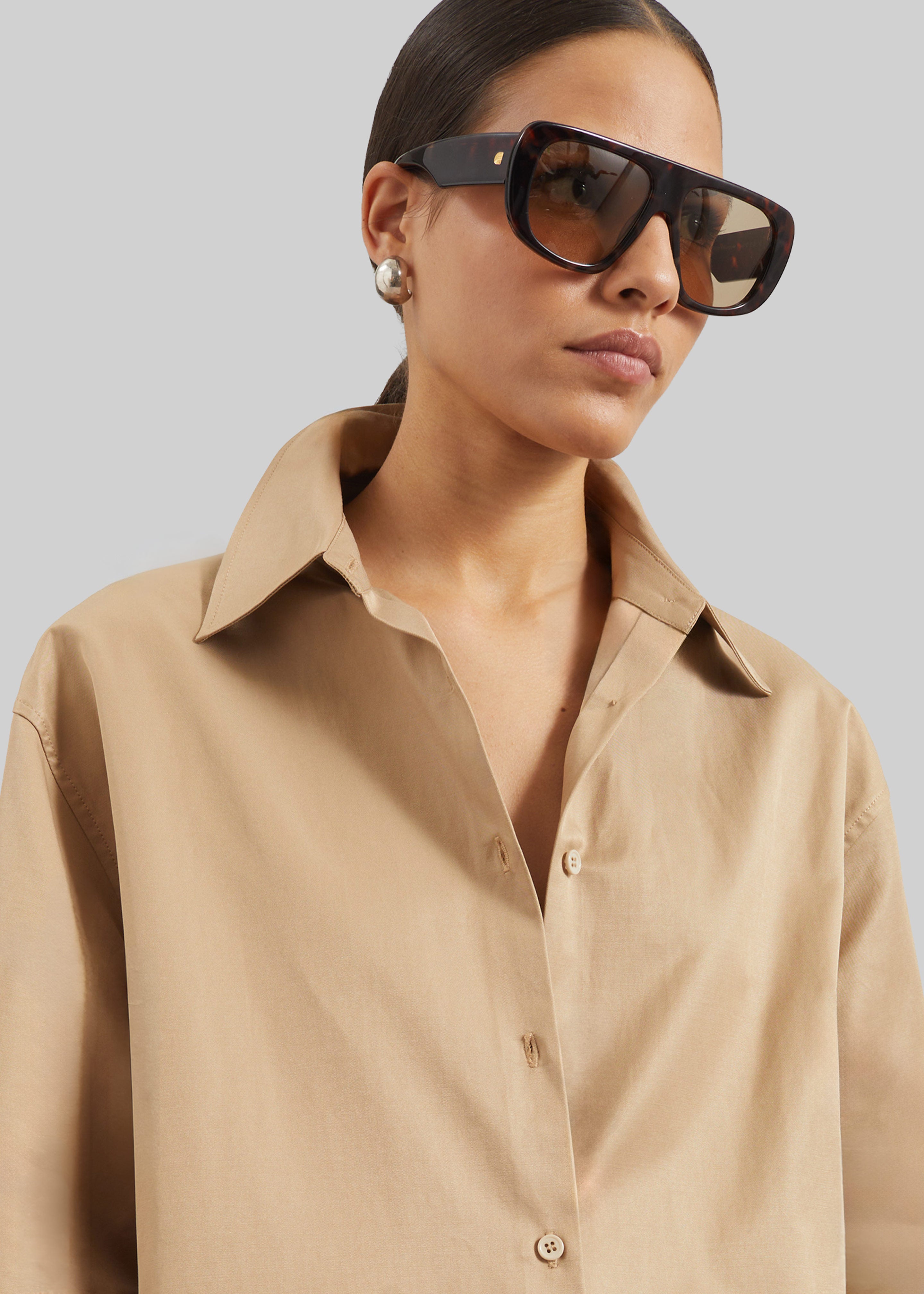 Peri Cotton Shirt - Camel - 4