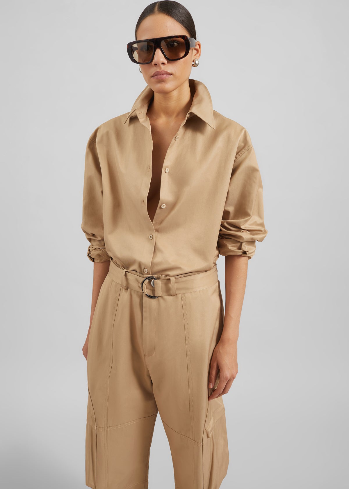 Peri Cotton Shirt - Camel