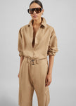 Peri Cotton Shirt - Camel