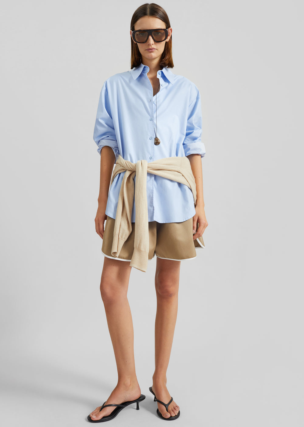 Peri Cotton Shirt - Light Blue - 1