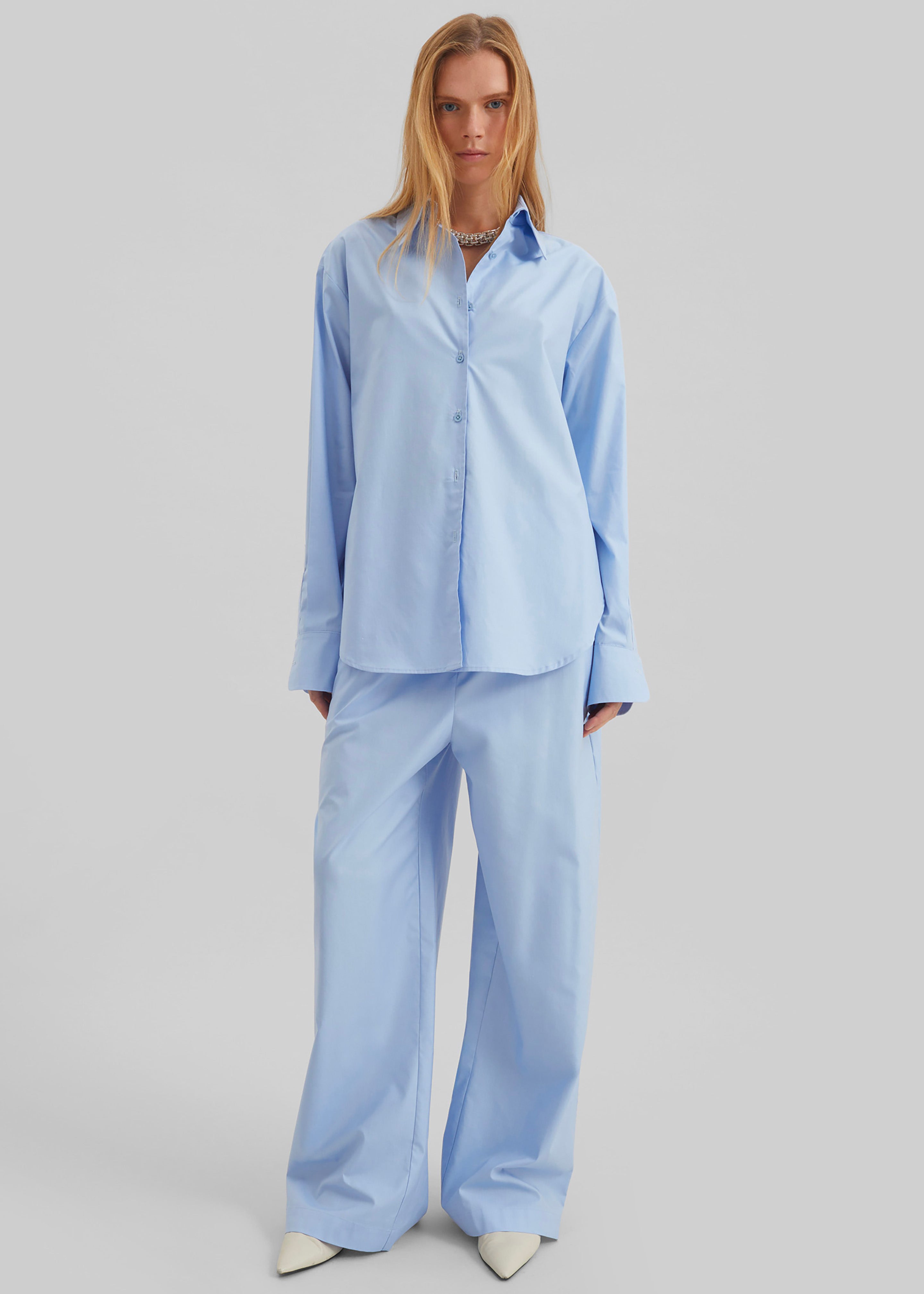 Peri Cotton Shirt - Light Blue – The Frankie Shop