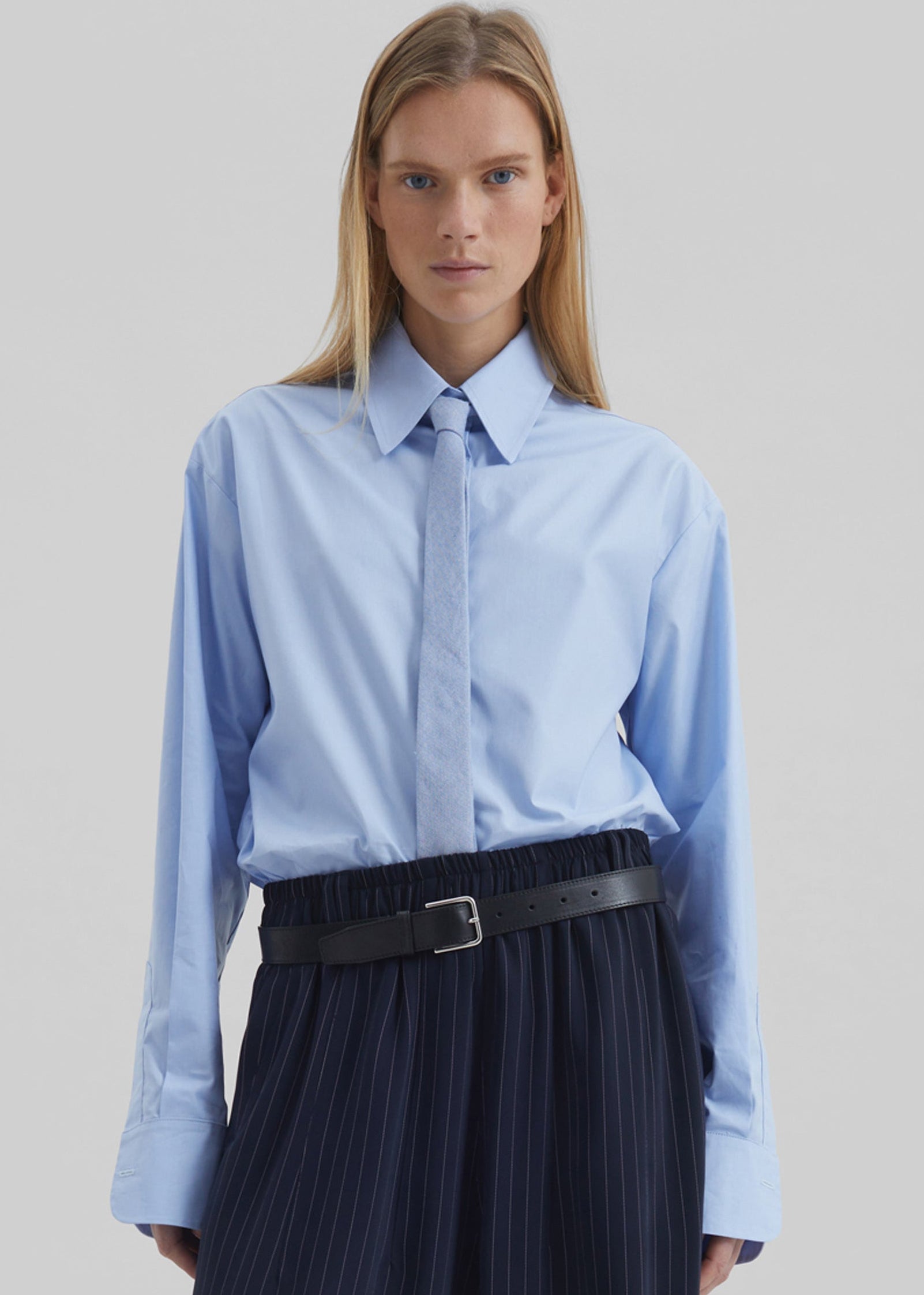Peri Cotton Shirt - Light Blue - 1