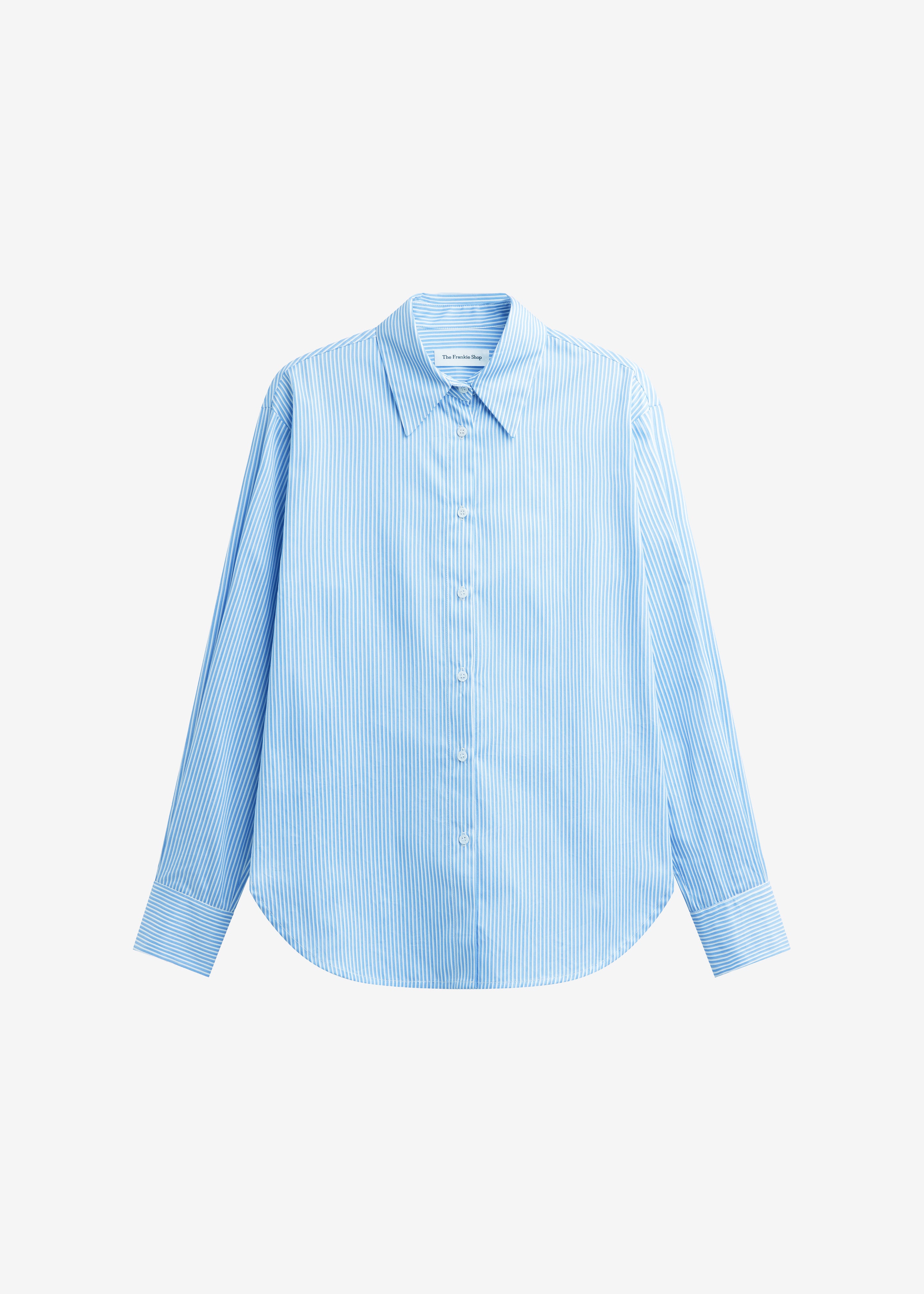 Peri Cotton Shirt - White/Light Blue - 9