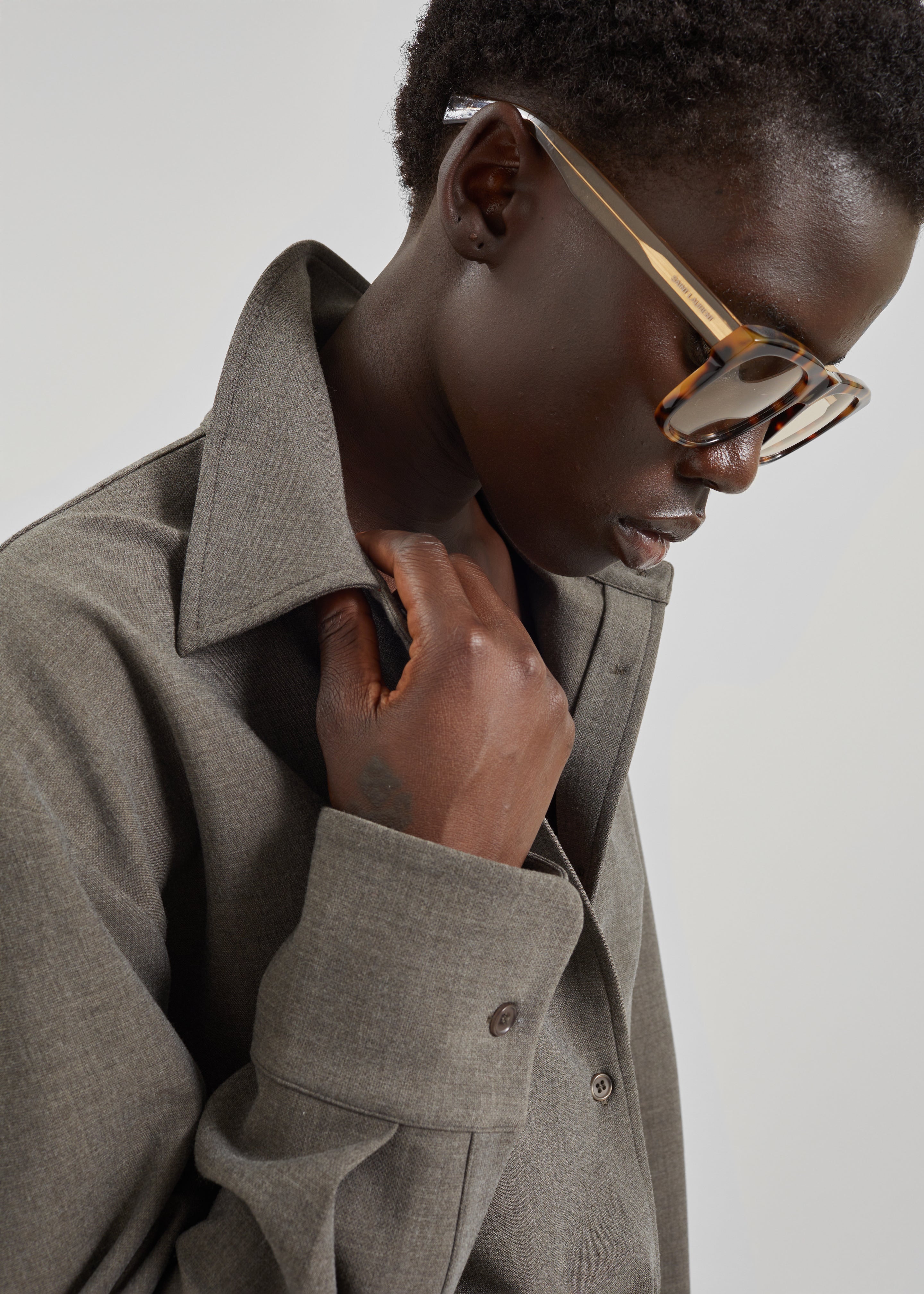 Peri Double Weave Shirt - Taupe Melange - 1