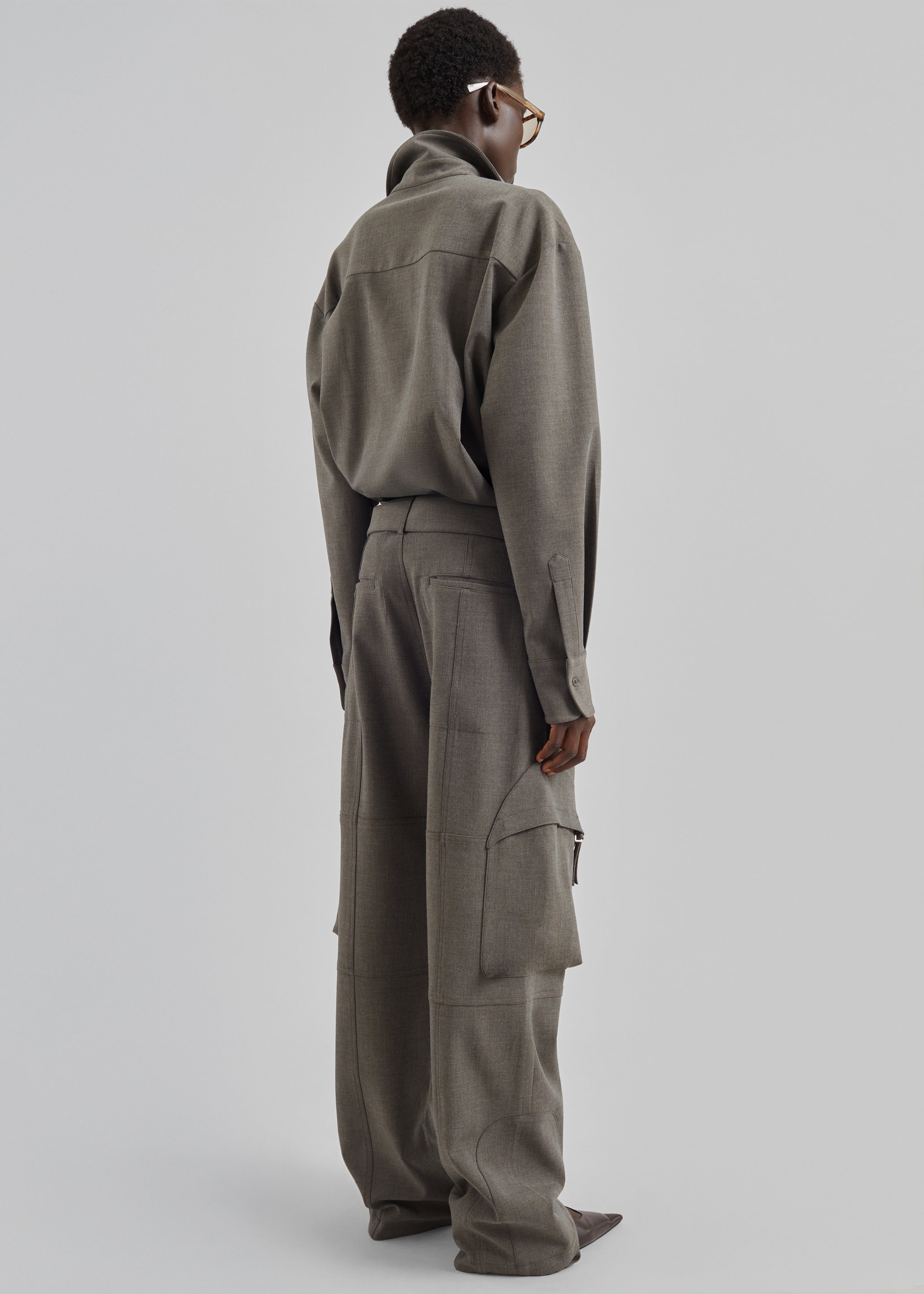 Peri Double Weave Shirt - Taupe Melange - 6