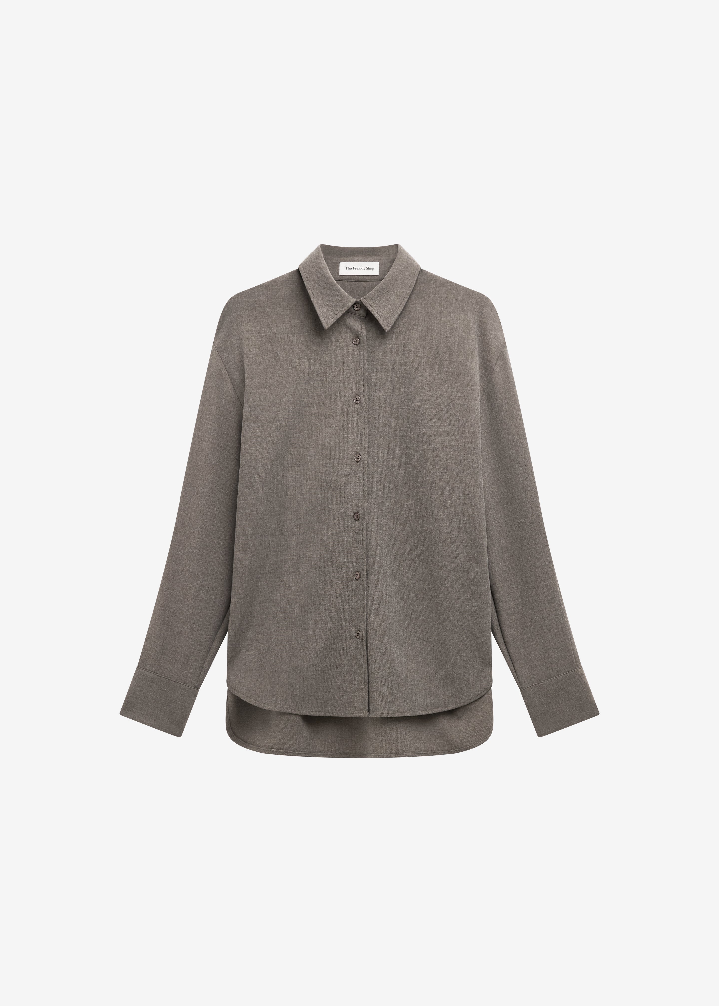 Peri Double Weave Shirt - Taupe Melange - 7