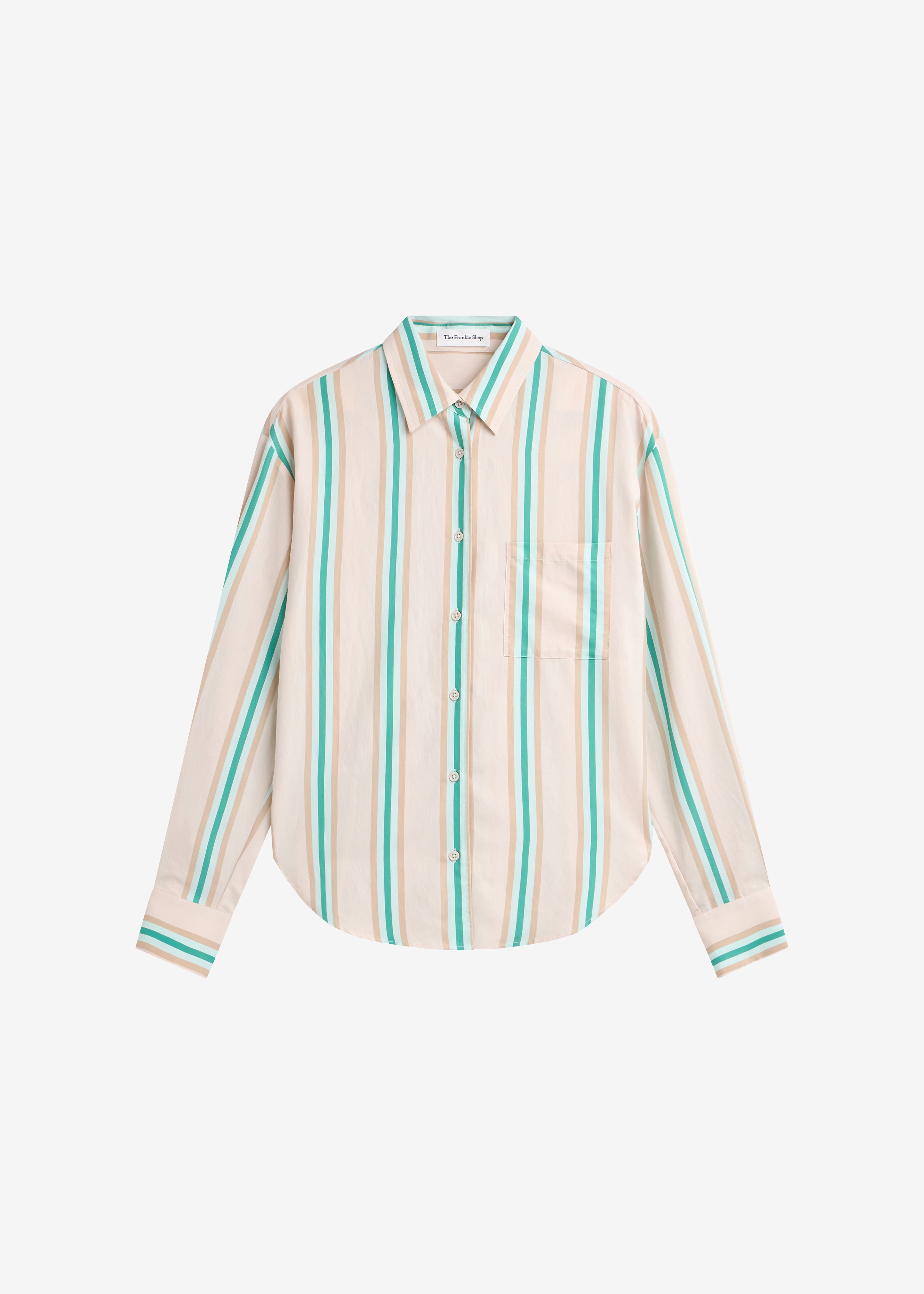 Peri Fluid Shirt - Beige Multi Stripe - 10