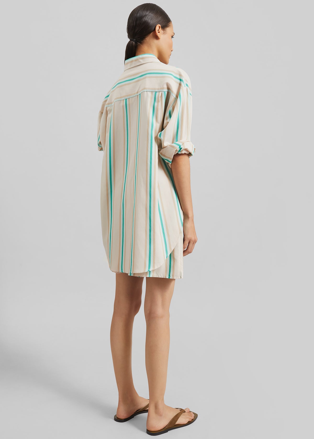 Peri Fluid Shirt - Beige Multi Stripe - 8