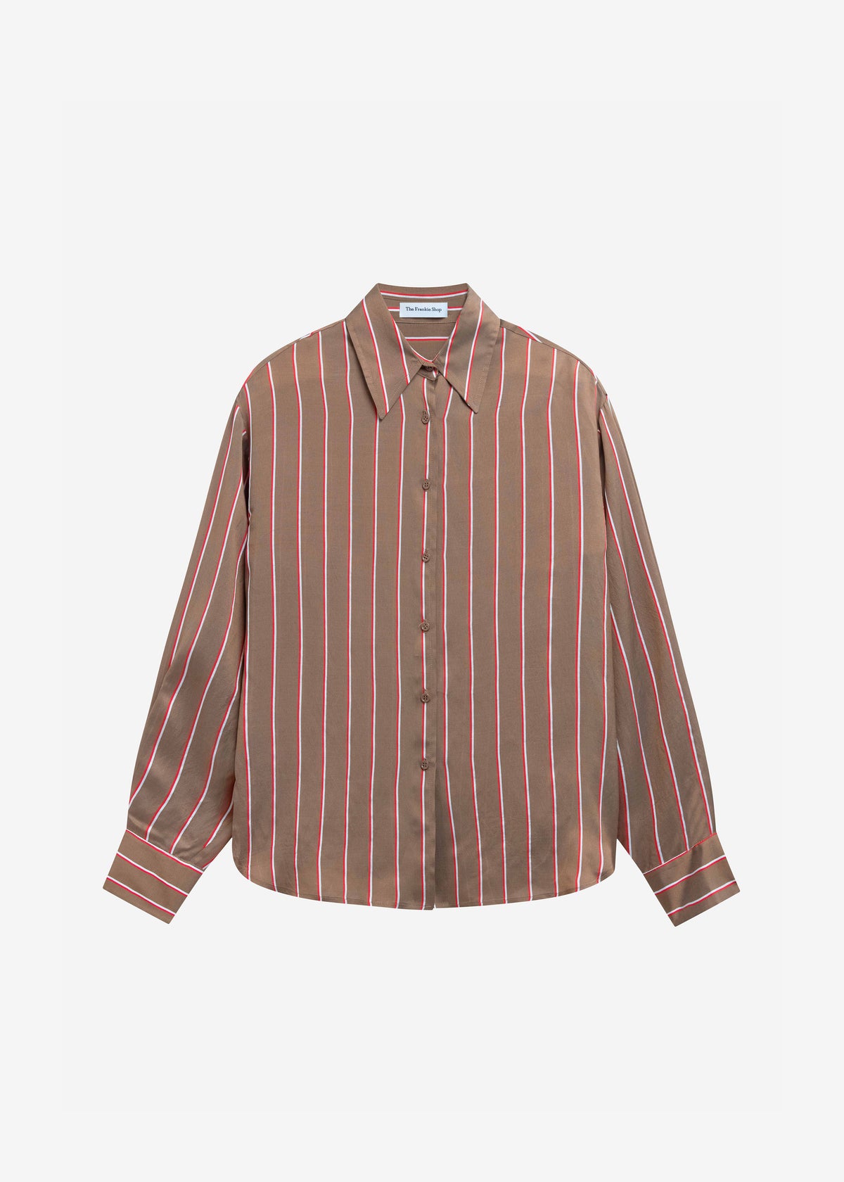 Peri Fluid Shirt - Brown Multi Stripe - 10