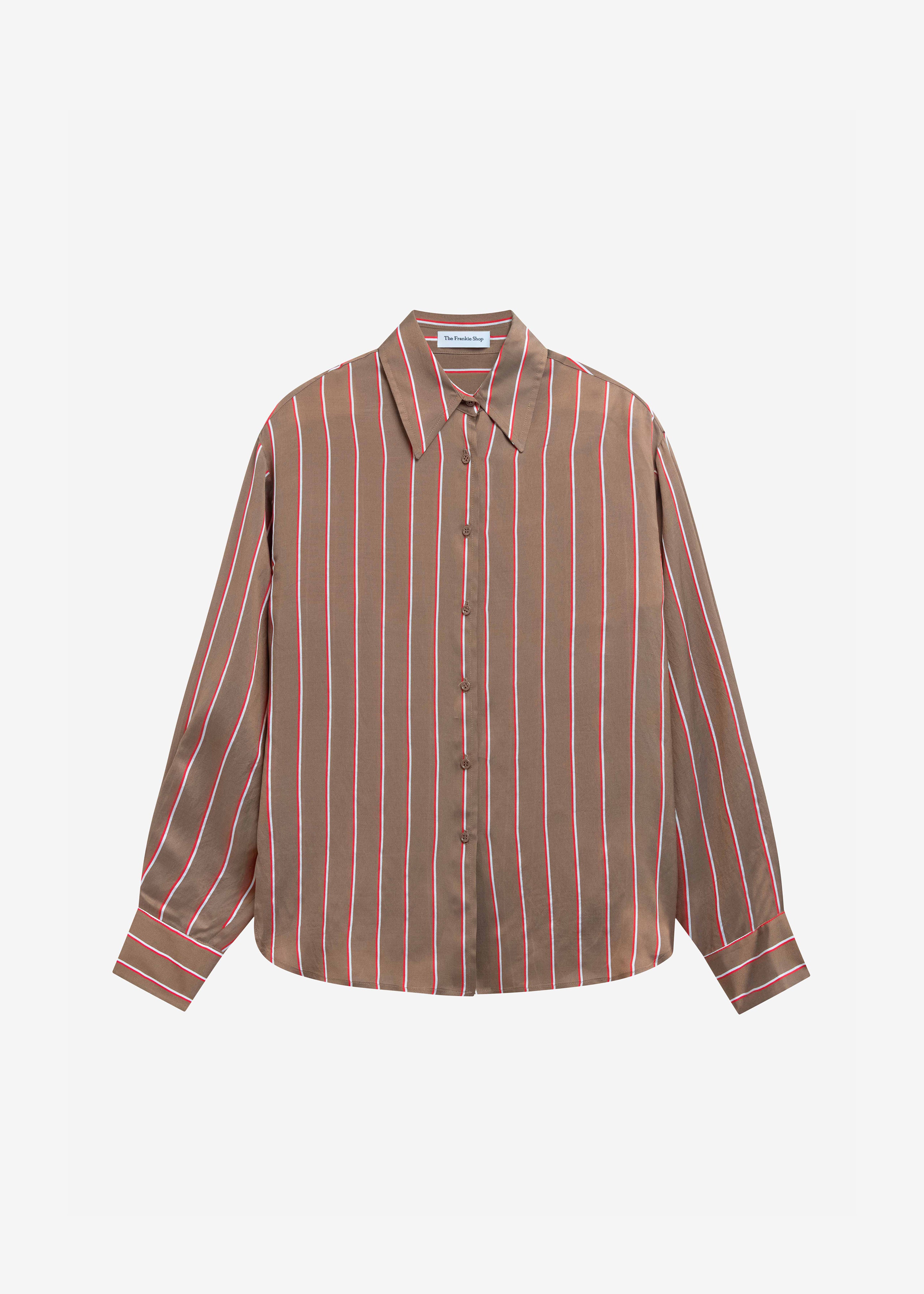 Peri Fluid Shirt - Brown Multi Stripe - 10
