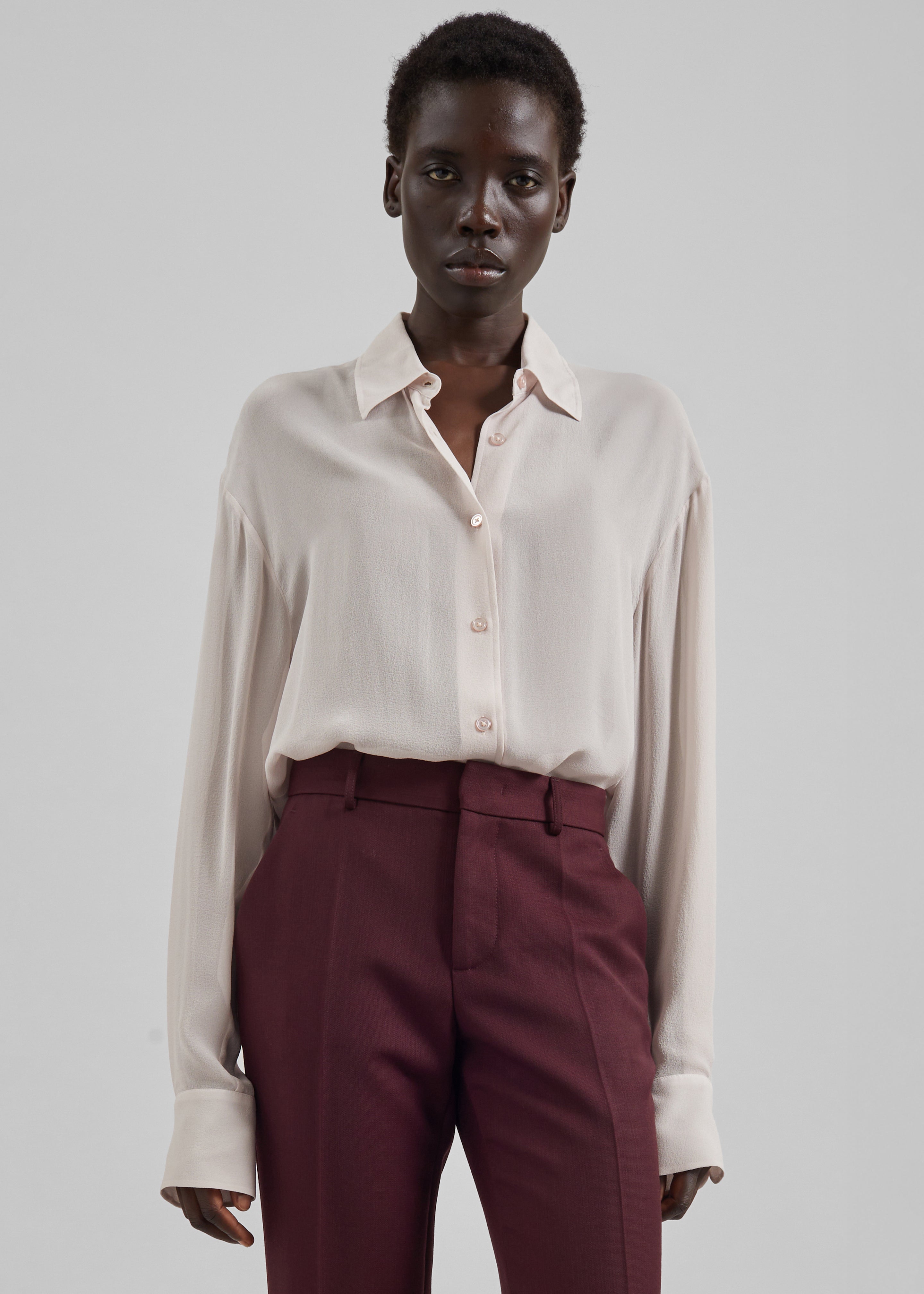 Peri Georgette Shirt  - Faded Pink - 5