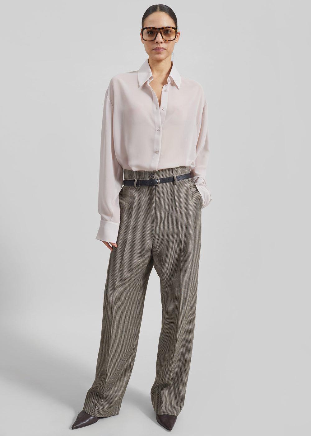 Peri Georgette Shirt  - Faded Pink - 1