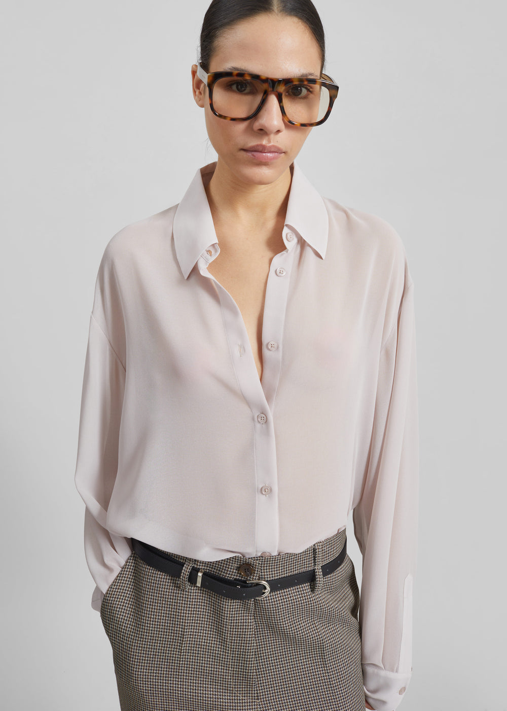 Peri Georgette Shirt  - Faded Pink