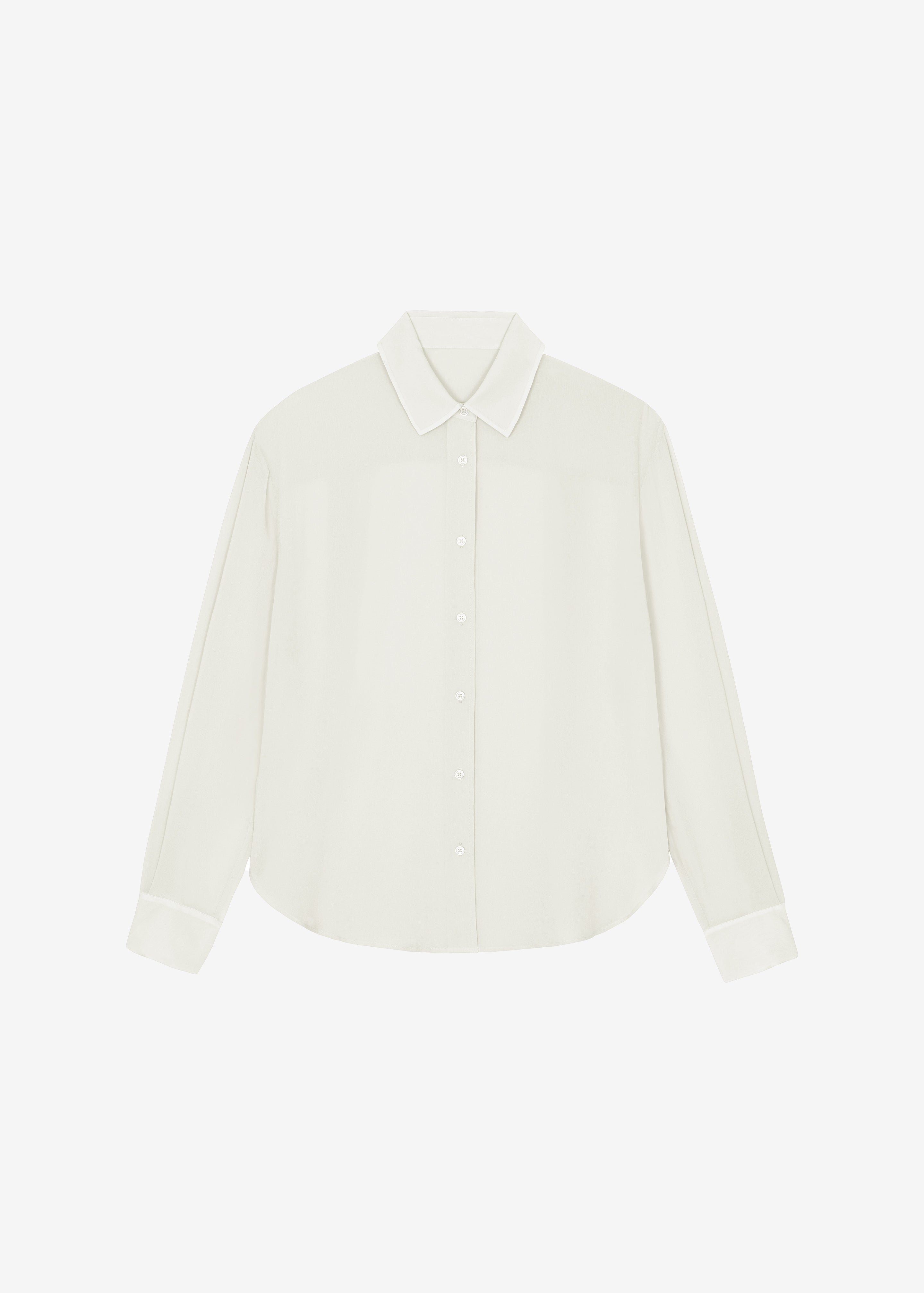 Peri Georgette Shirt - Ivory - 8