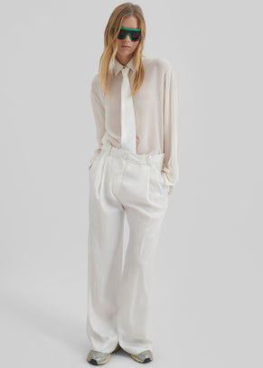 Peri Georgette Shirt - Ivory