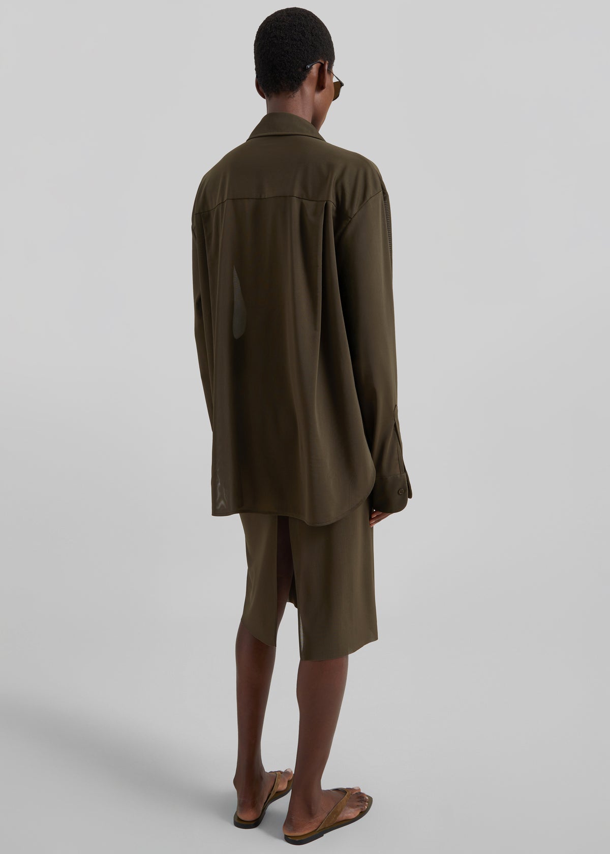 Peri Mesh Fluid Shirt - Khaki - 7