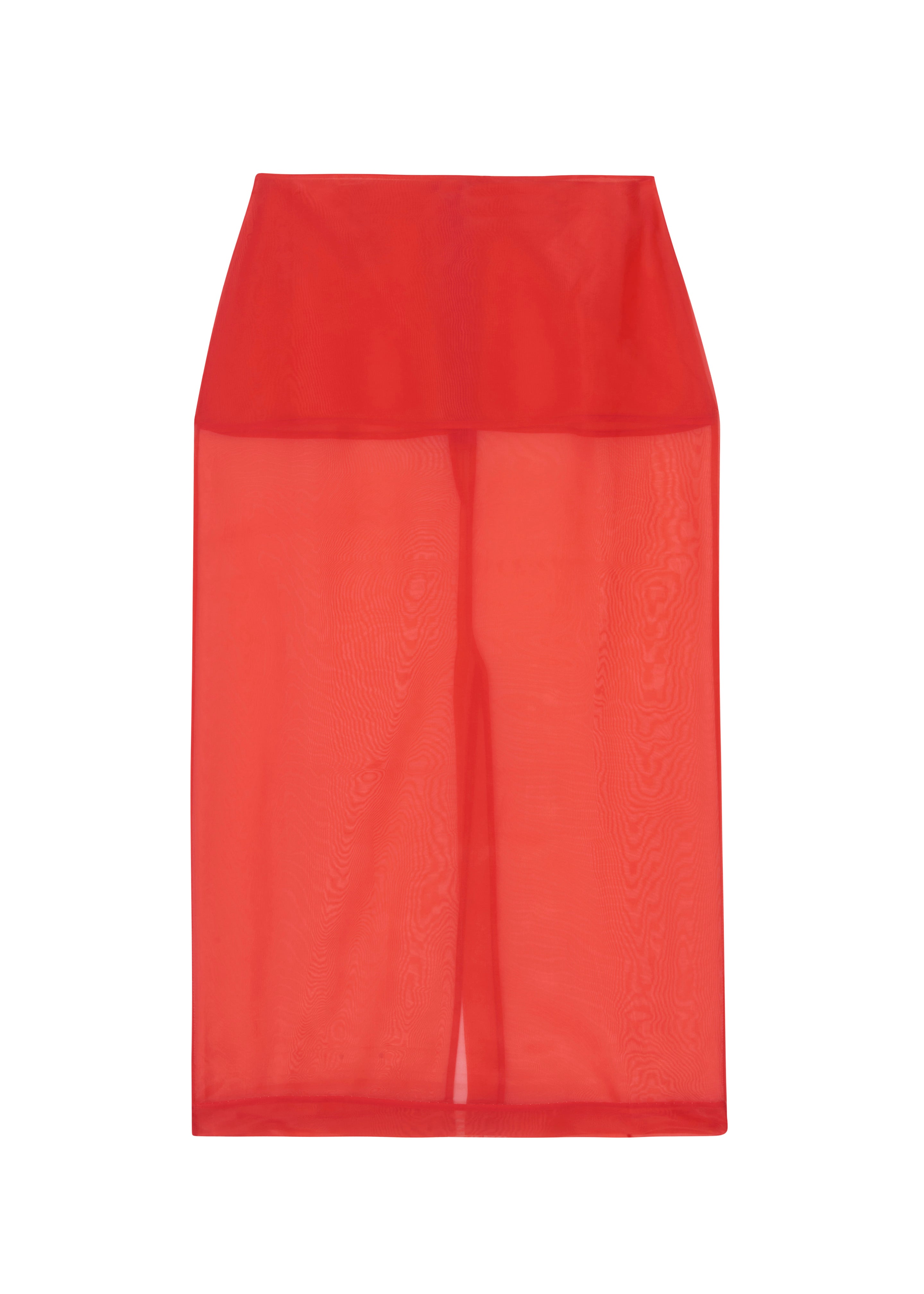 Peri Sheer Midi Skirt - Red - 11