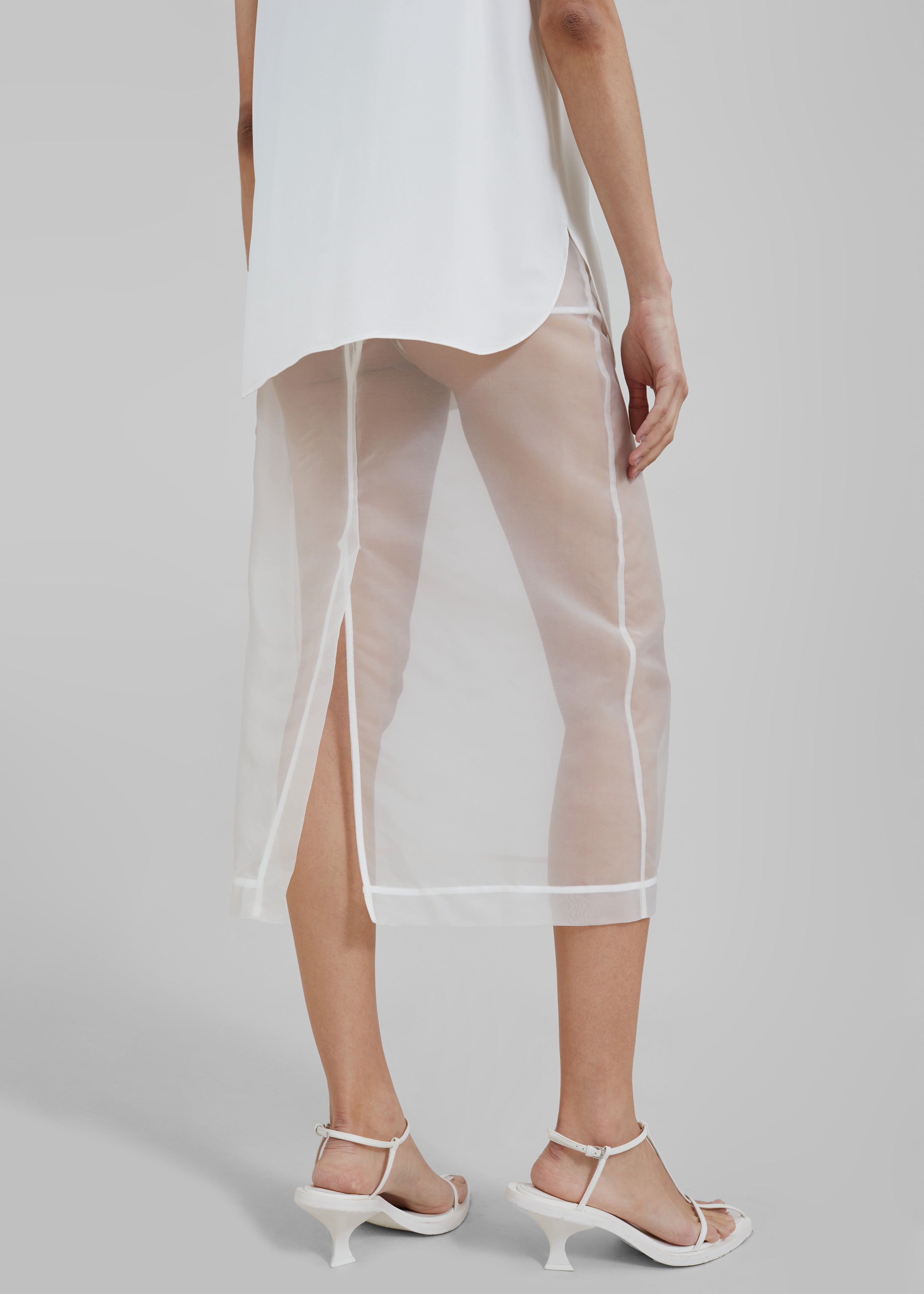 Mesh skirt white best sale