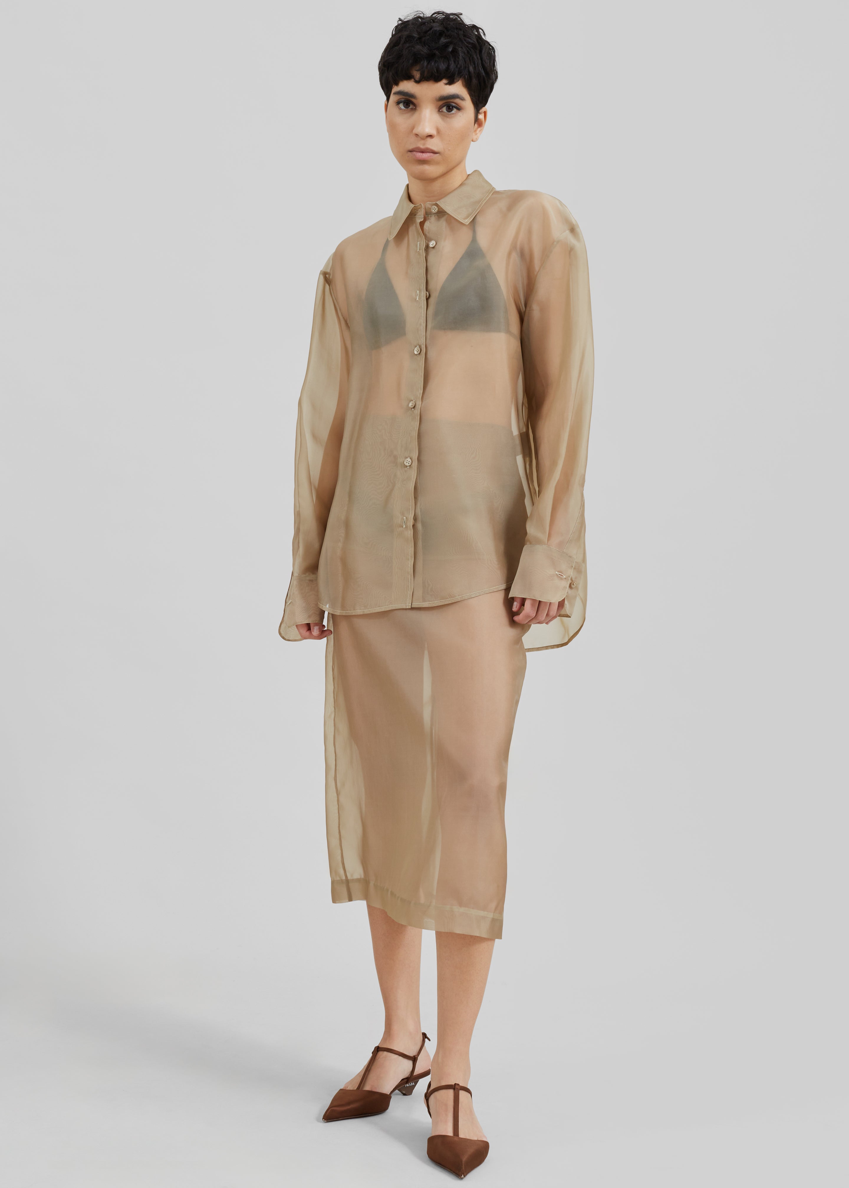 Peri Sheer Shirt - Desert Sand - 6