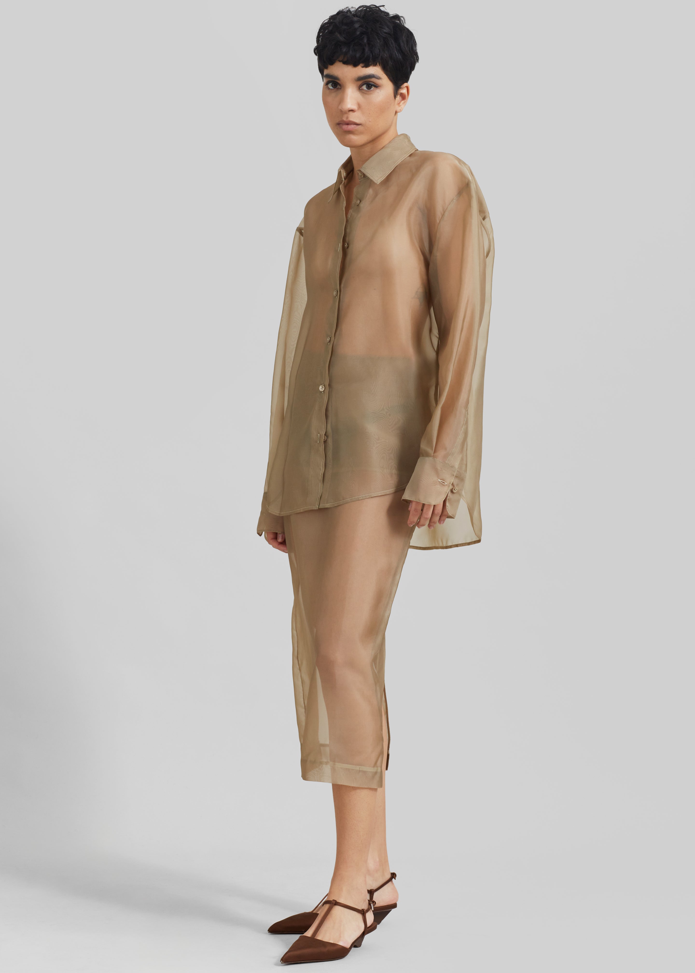 Peri Sheer Shirt - Desert Sand - 3