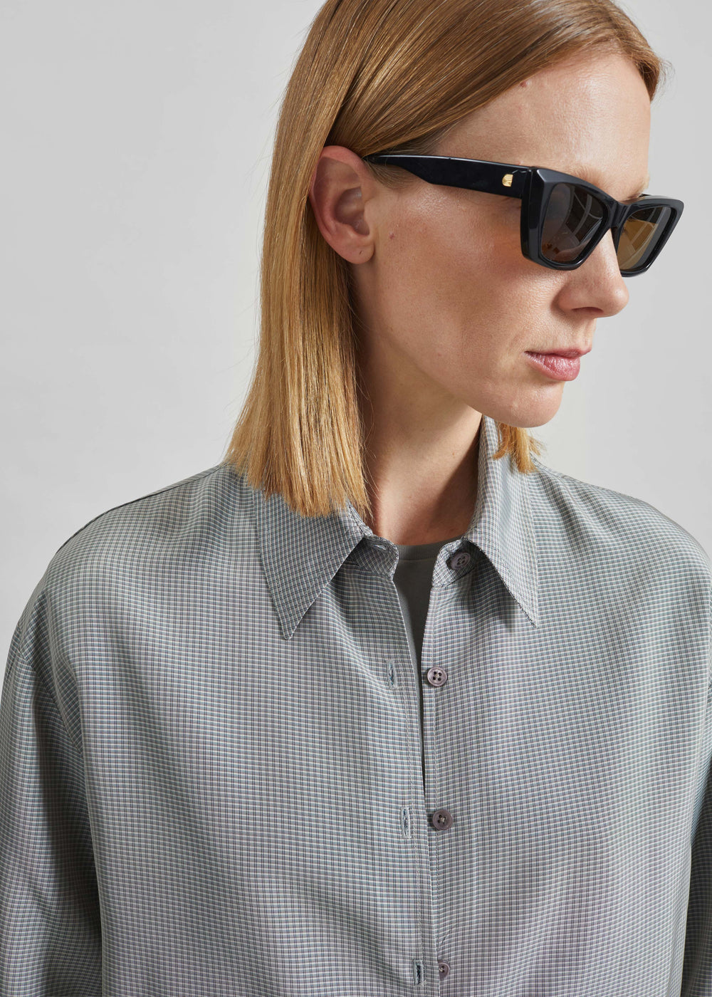 Peri Shirt - Checked Grey - 1