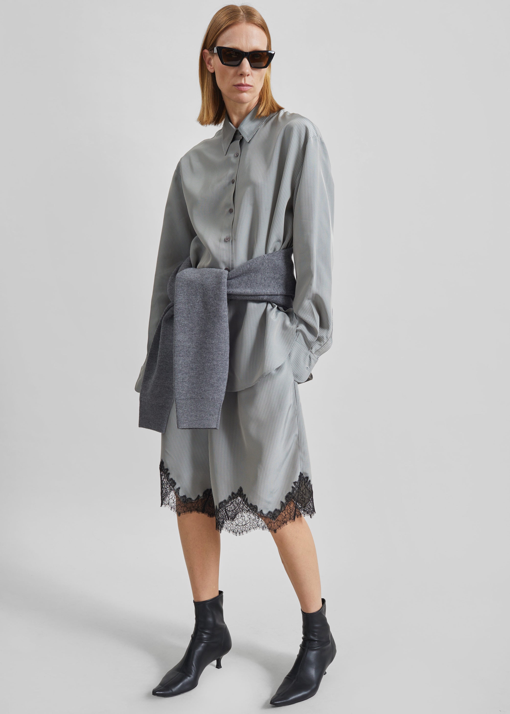 Shop the look image for Peri Shirt - Checked Grey