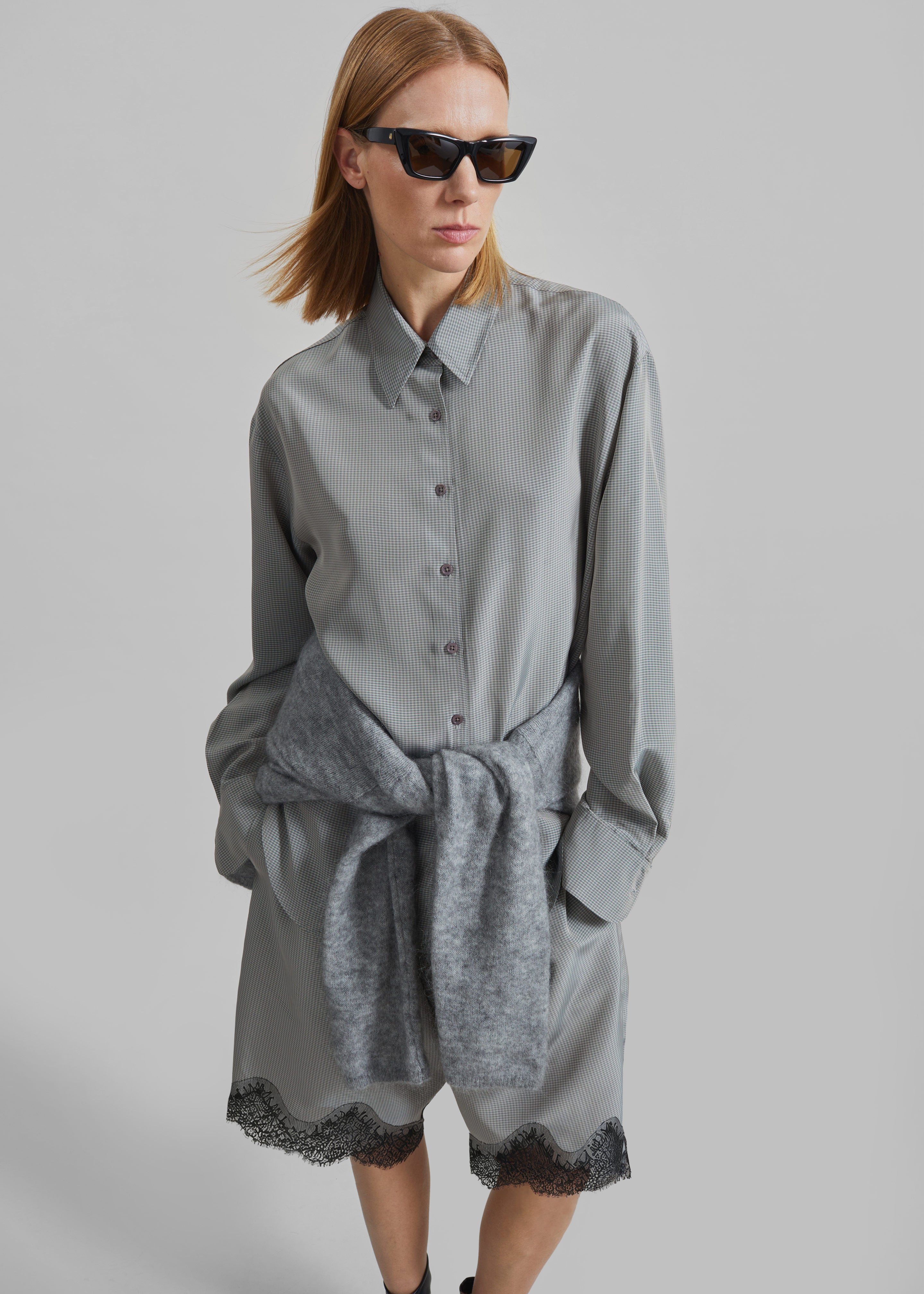 Peri Shirt - Checked Grey - 1
