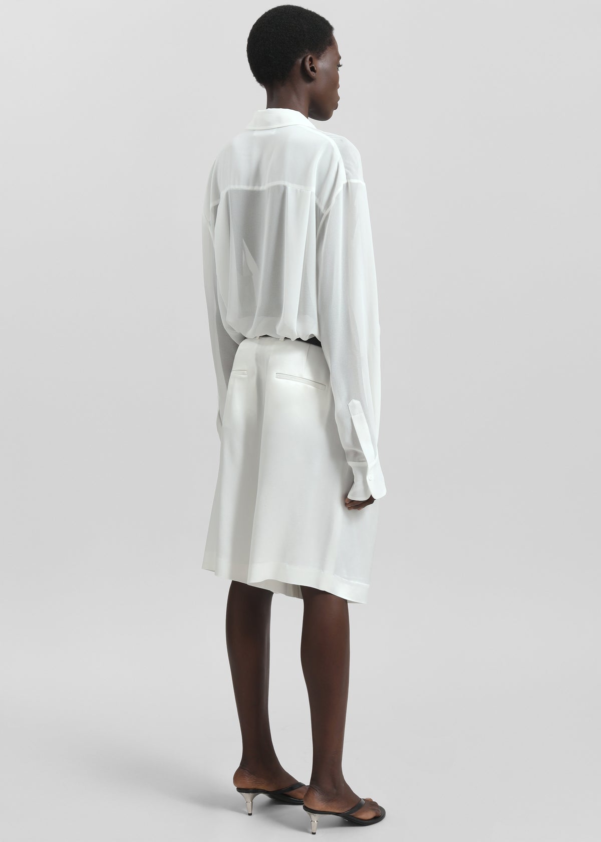 Peri Georgette Shirt - White - 7