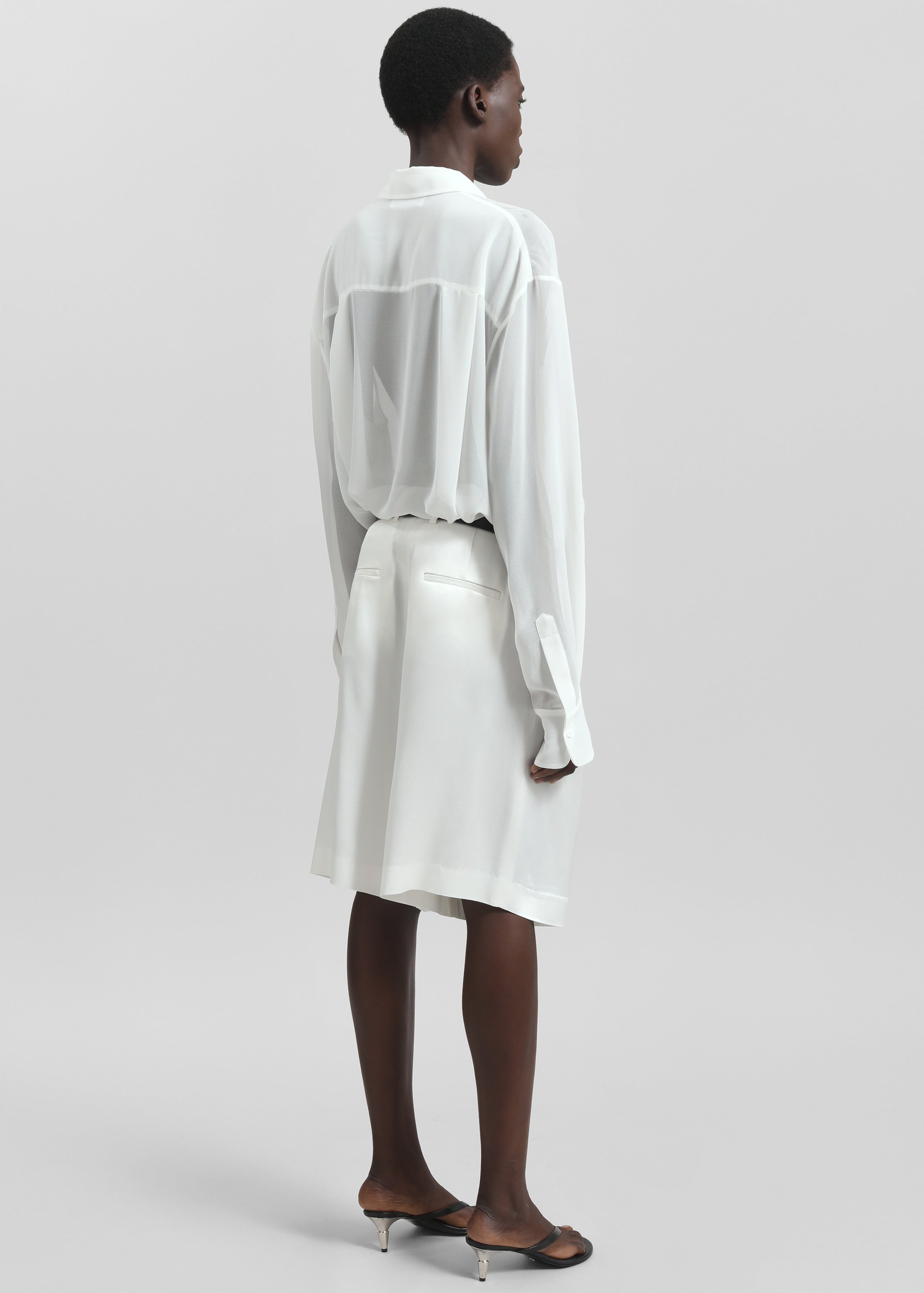 Peri Georgette Shirt - White - 7