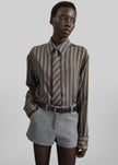 Peri Shirt - Brown Multi Stripe
