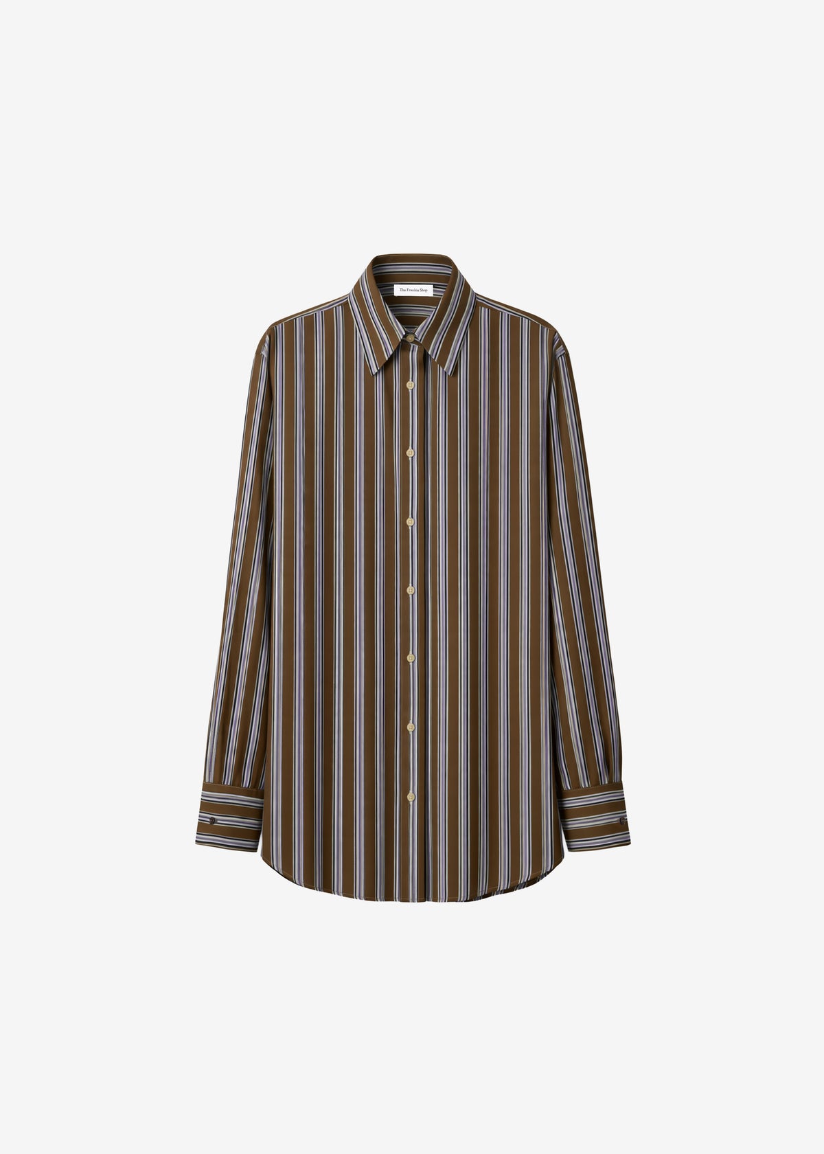 Peri Shirt - Brown Multi Stripe