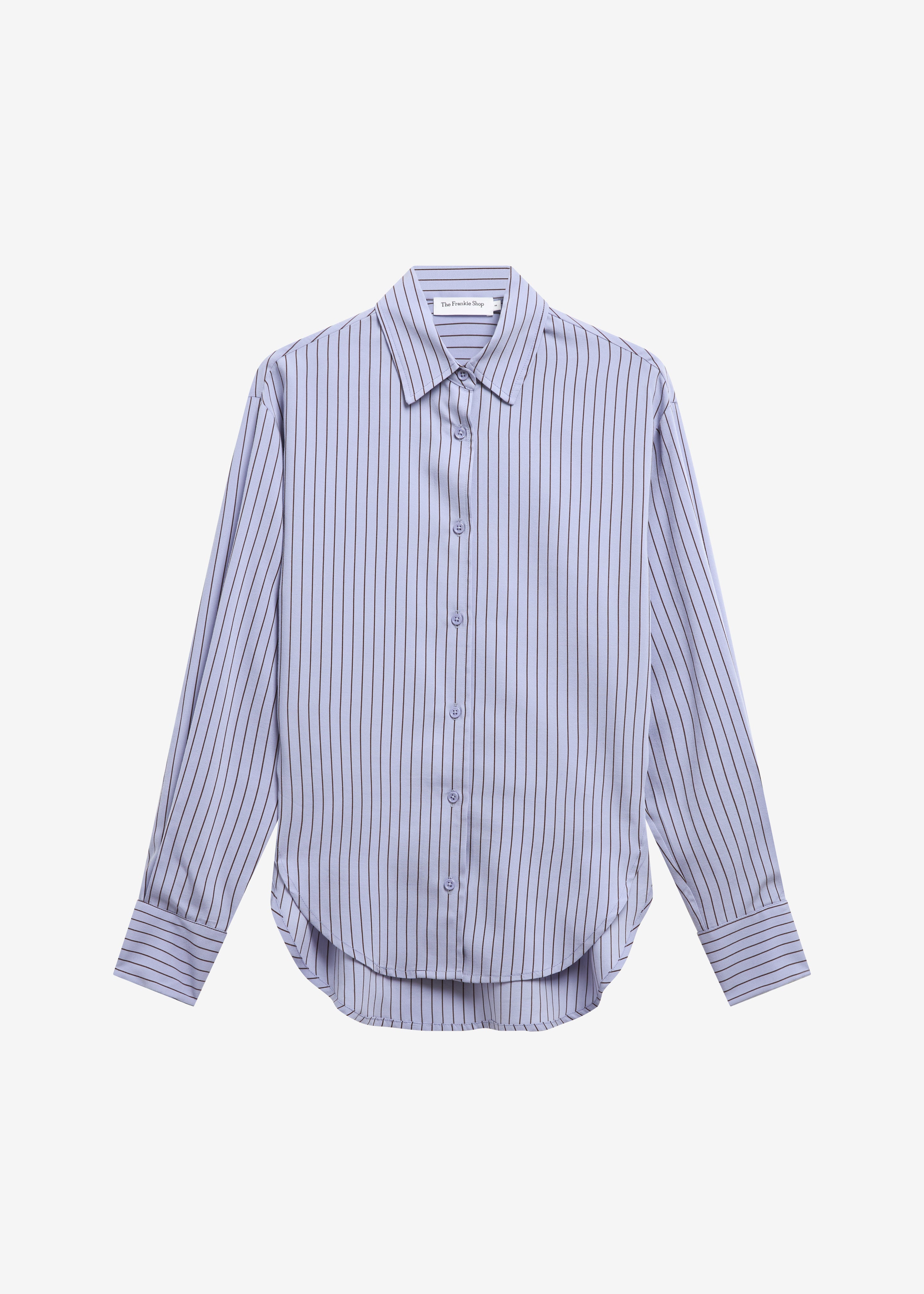 Peri Striped Fluid Shirt - Blue/Brown - 8