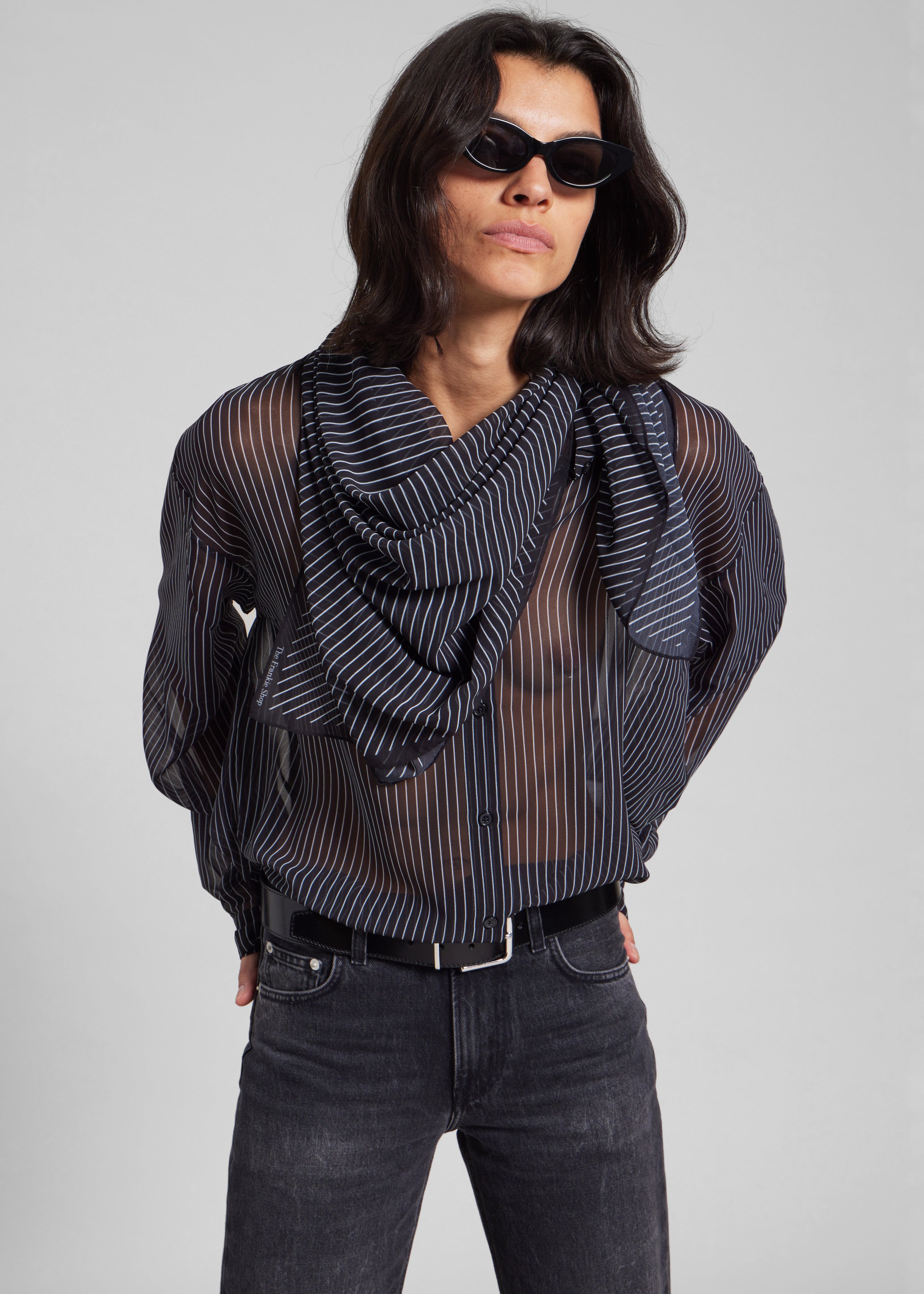 Peri Striped Shirt - Black/White Stripe - 8