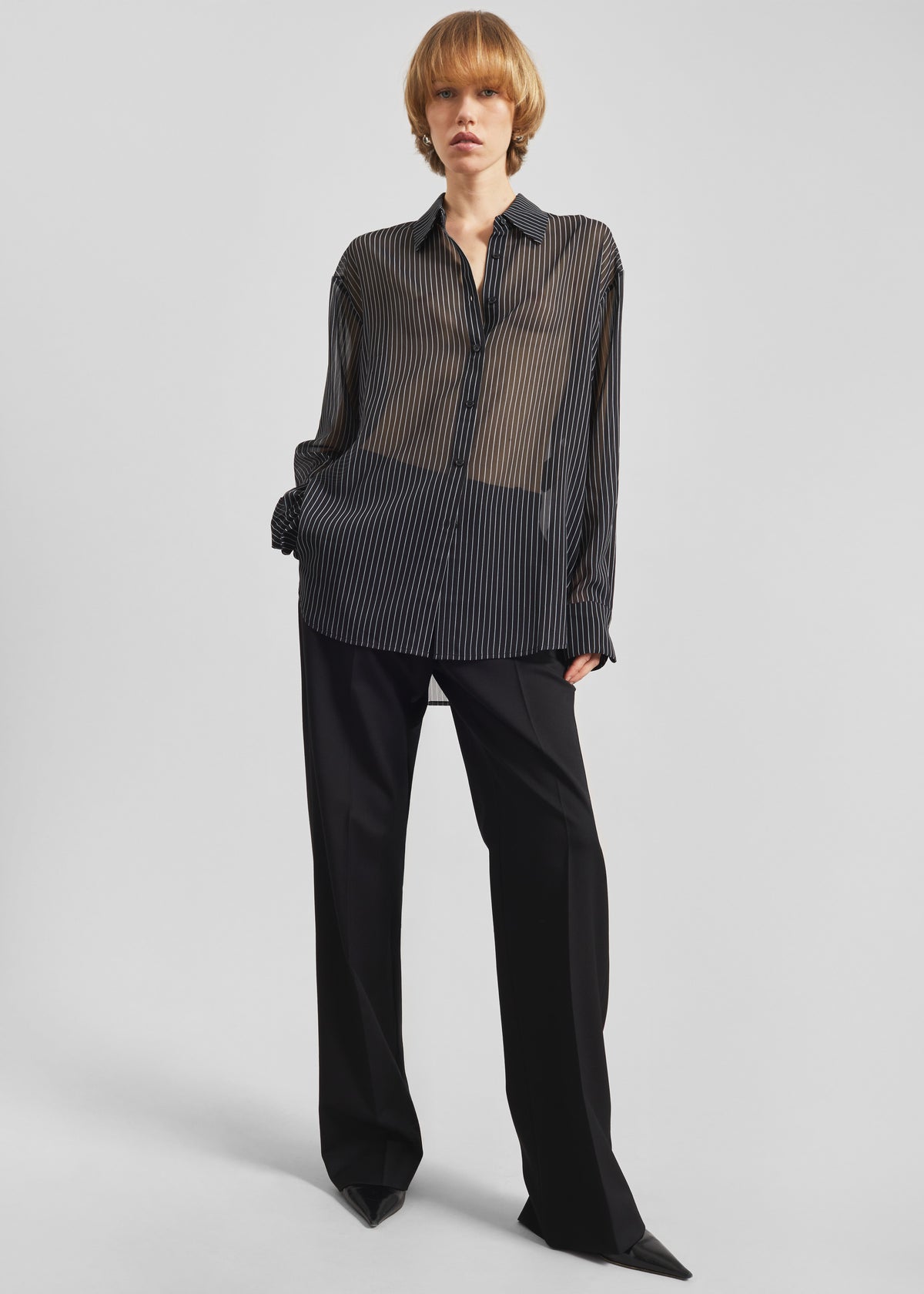 Peri Striped Shirt - Black/White Stripe - 5