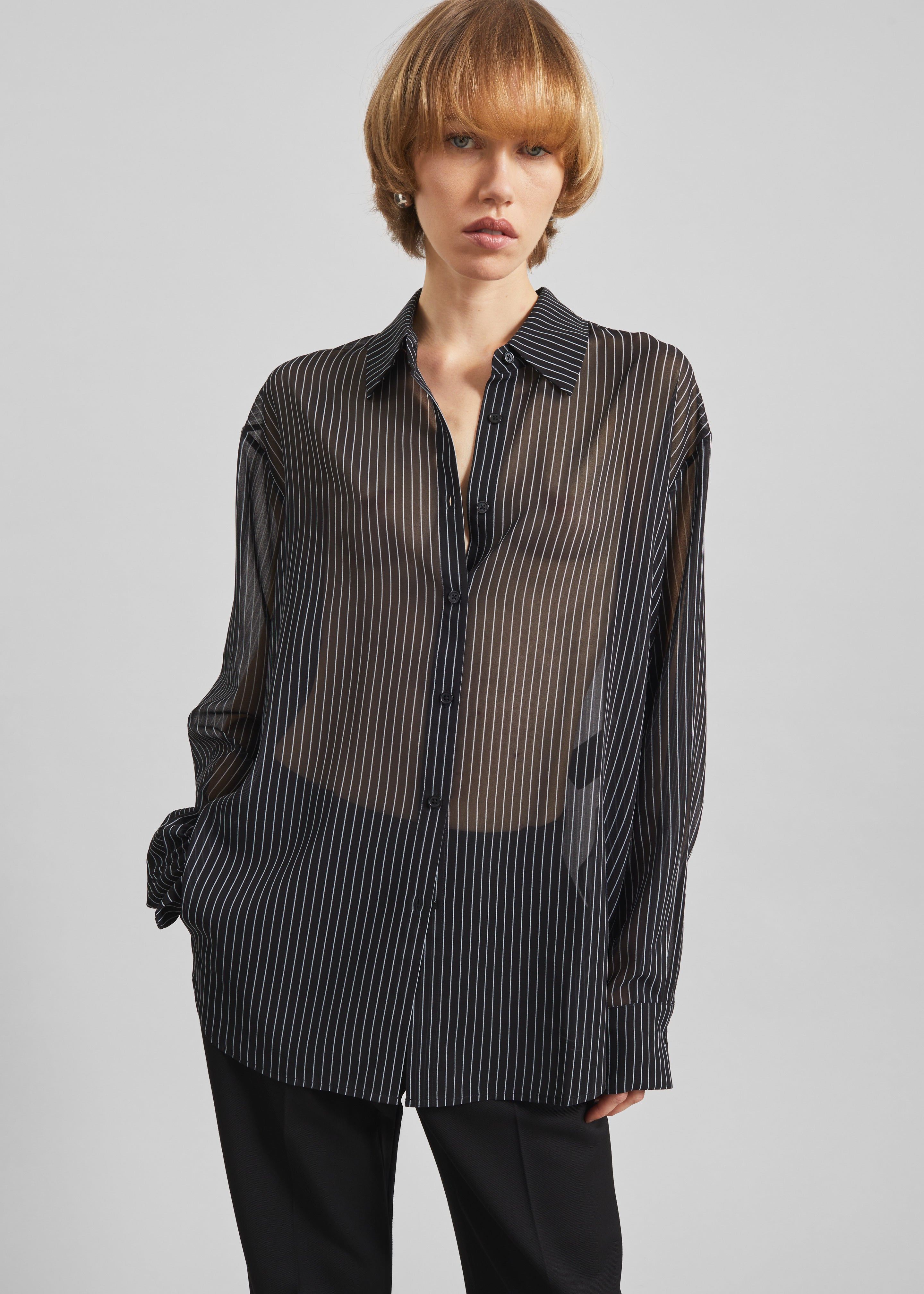 Peri Striped Shirt - Black/White Stripe - 6