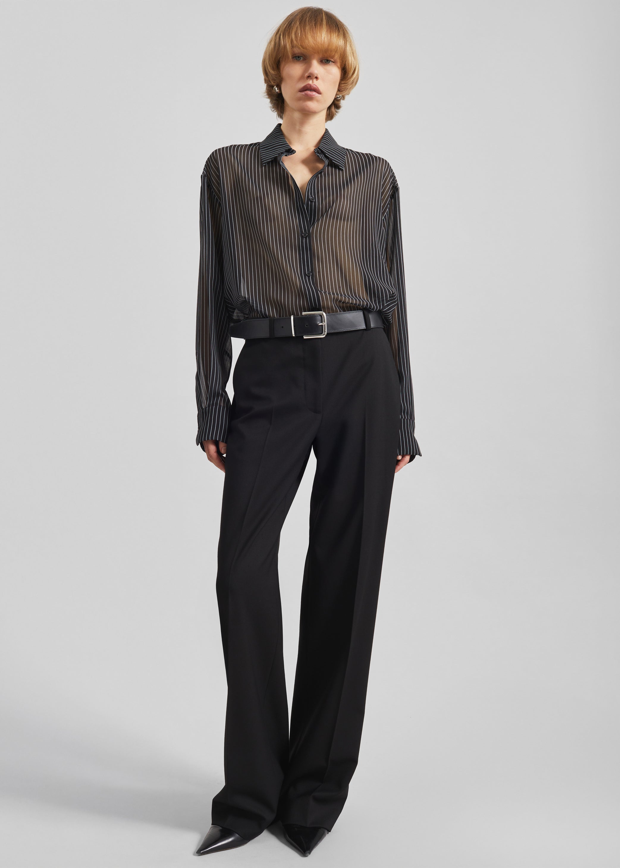 Shop the look image for Peri Striped Shirt - Black/White Stripe