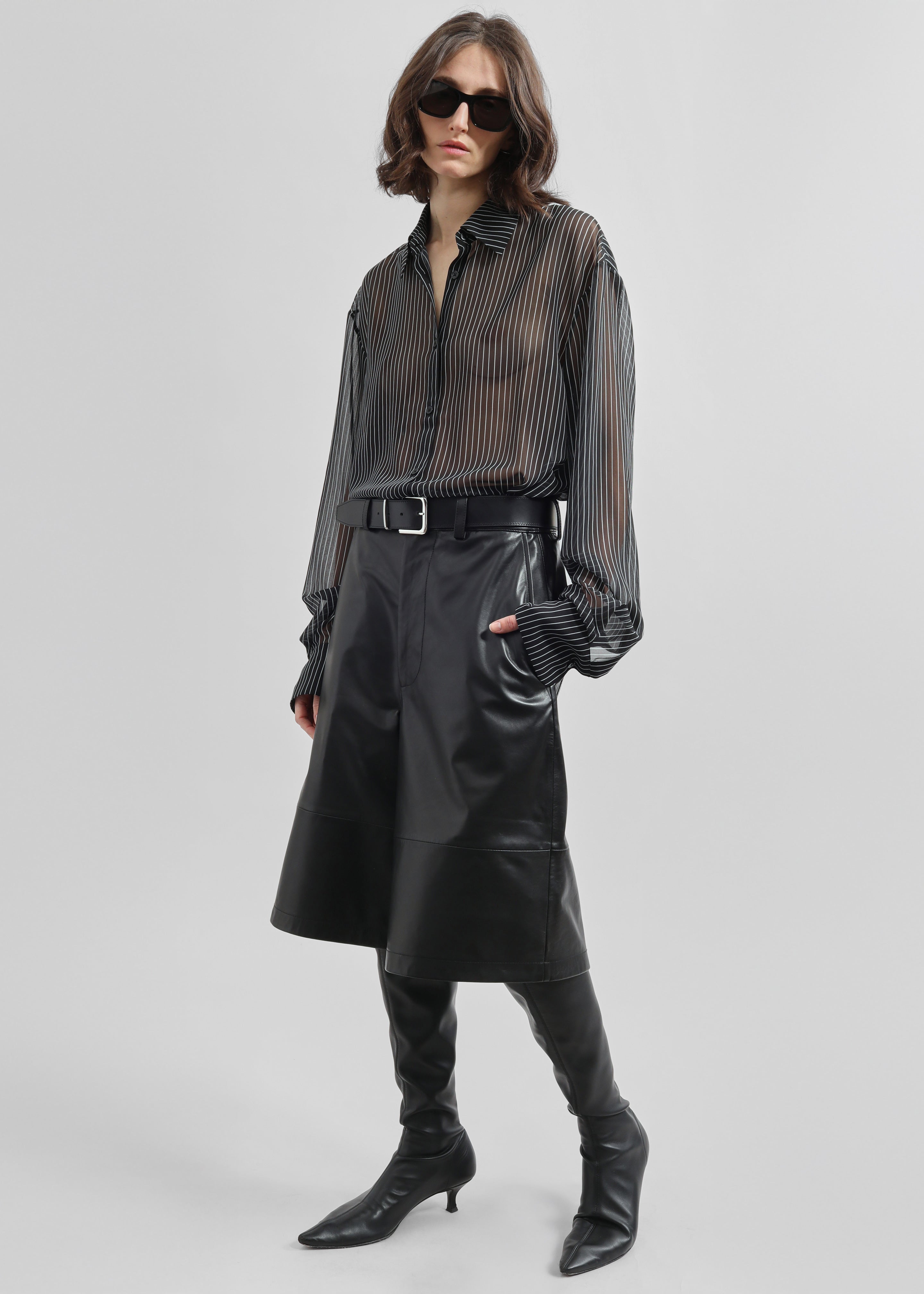 Peri Striped Shirt - Black/White Stripe - 2