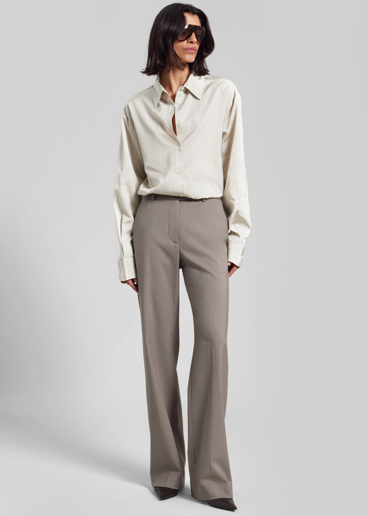 Peri Striped Shirt - Ivory/Black - 6