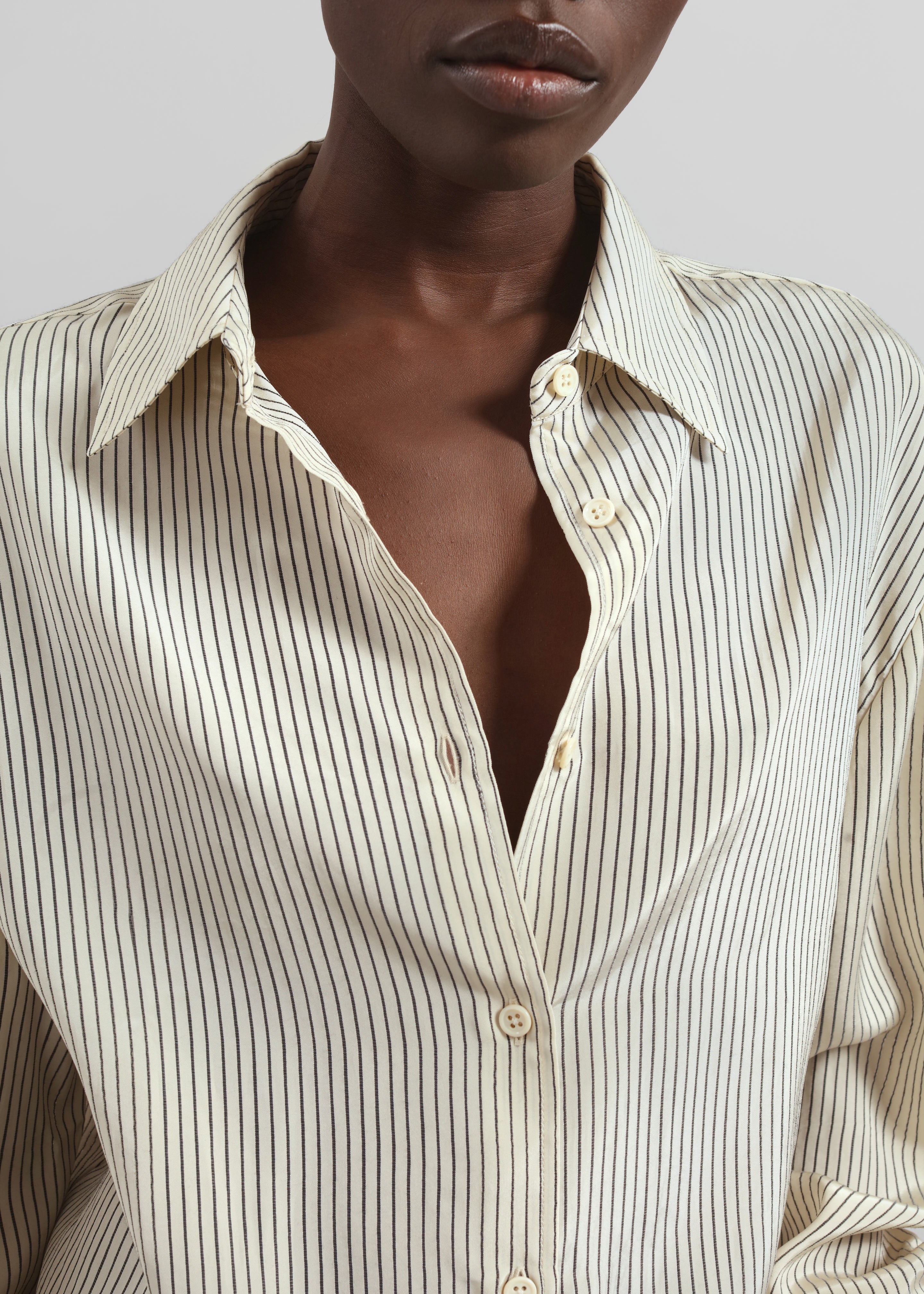 Peri Striped Shirt - Ivory/Black - 3