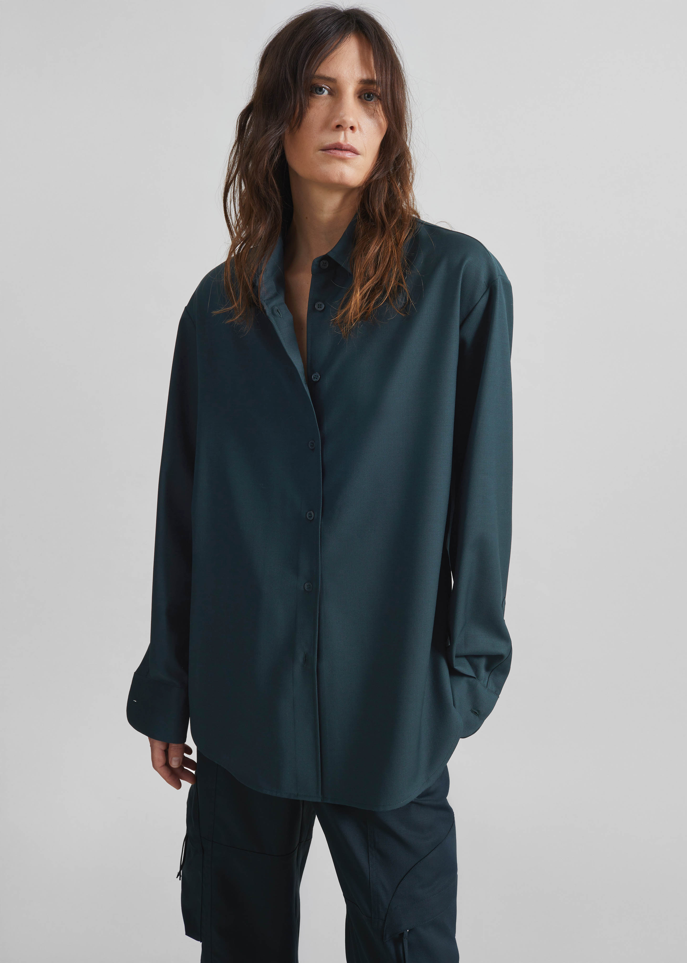 Verlin Sheer Chiffon Tie Cuff Shirt - Dark Brown – The Frankie Shop