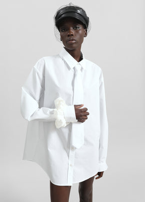 Perna Tie Neck Shirt - White