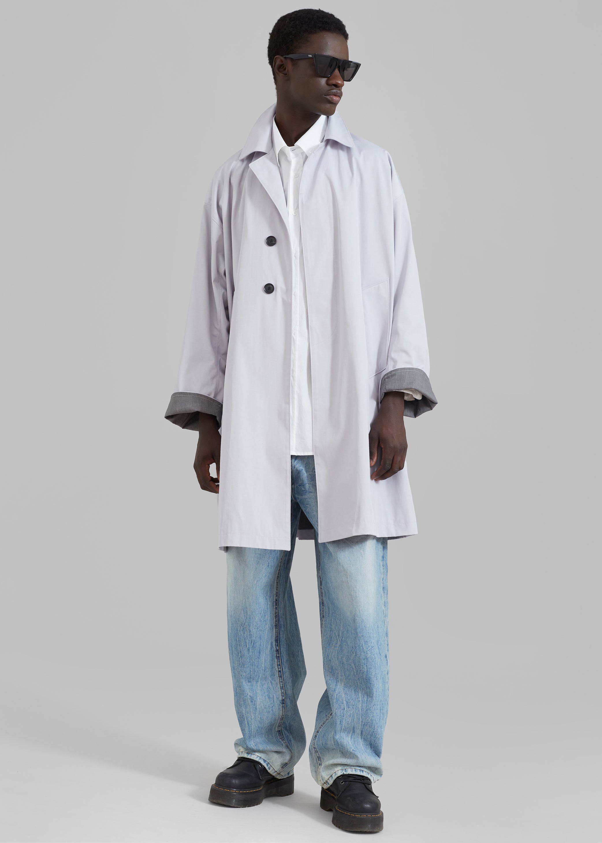 Shop the look image for Peter Trench Coat - Grey