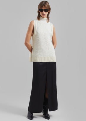 3.1 Phillip Lim Sleeveless Wool Jacquard Top - Ivory