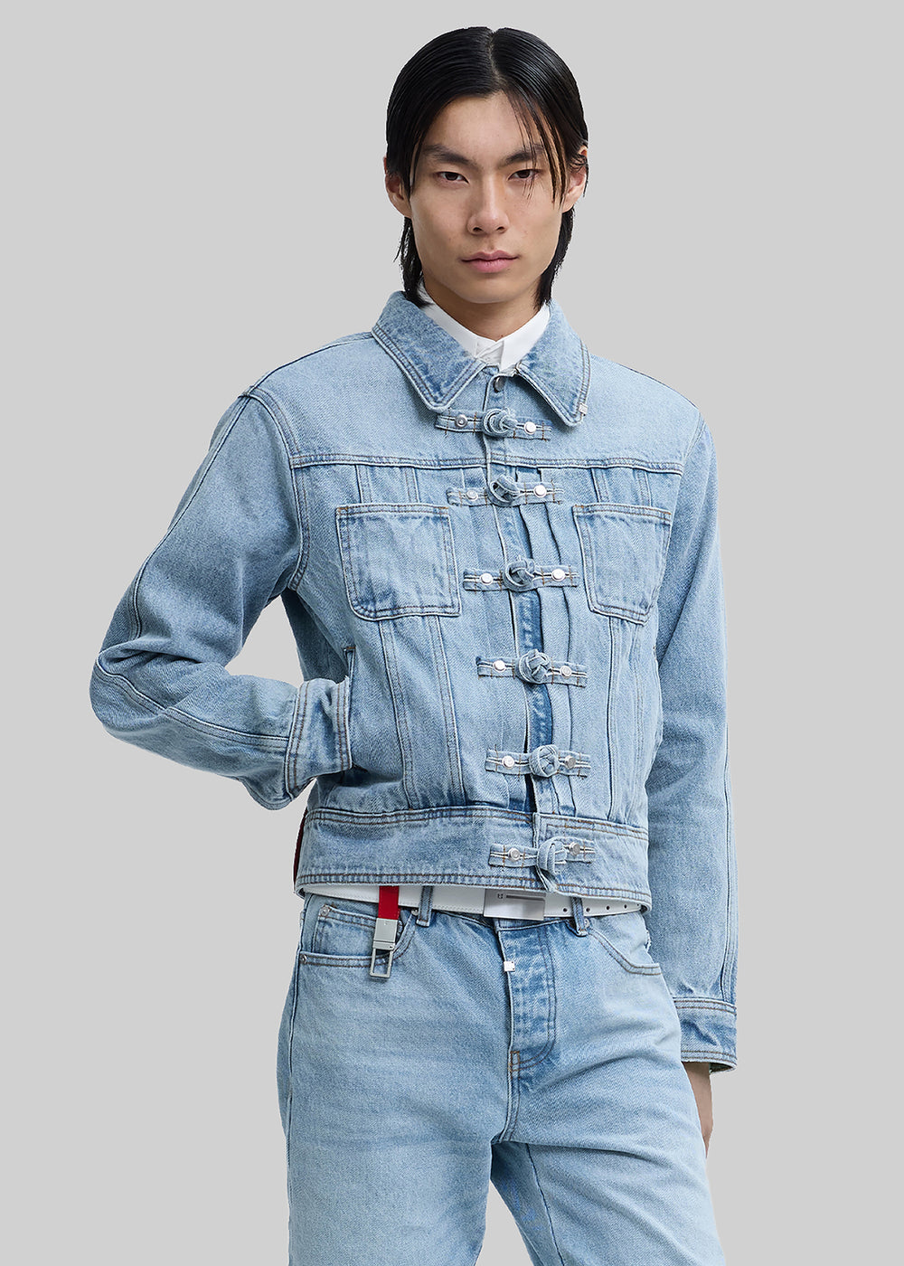Pieces Uniques Ashen Sky Denim Jacket - Indigo Denim - 1